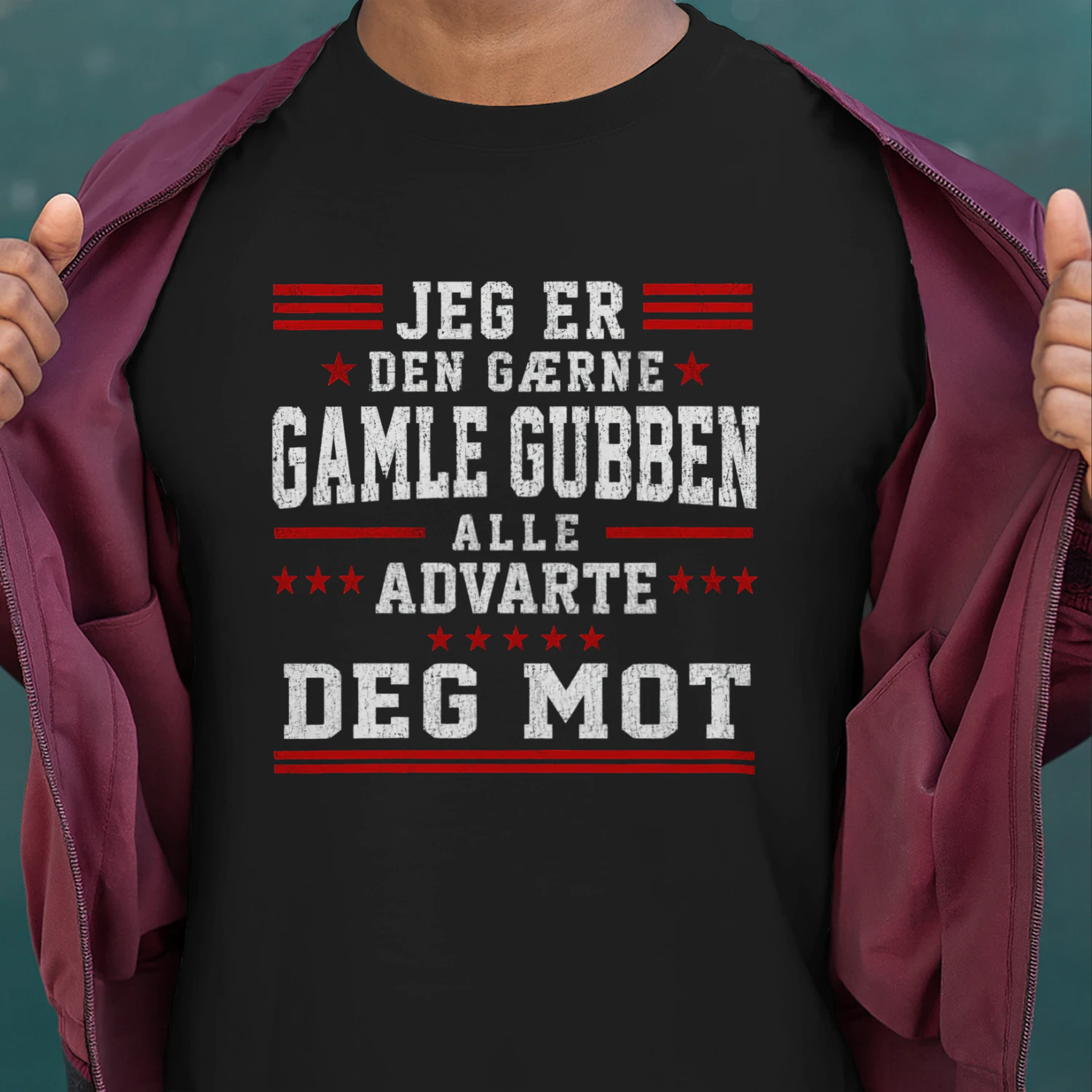 JEG ER DEN GÆRNE GAMLE GUBBEN ALLE ADVARTE DEG MOT