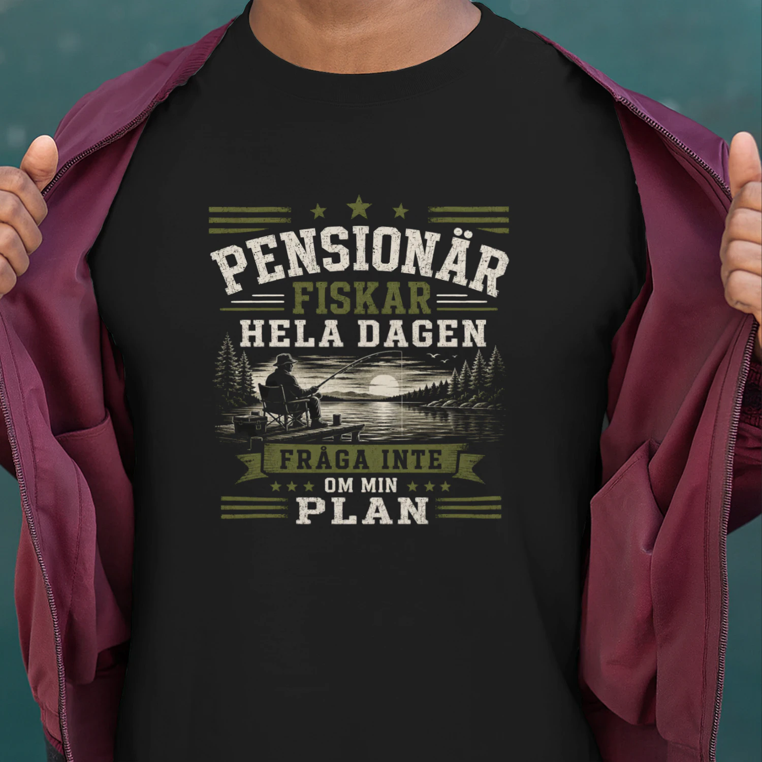PENSIONÄR FISKAR HELA DAGEN FRÅGA INTE OM MIN PLAN