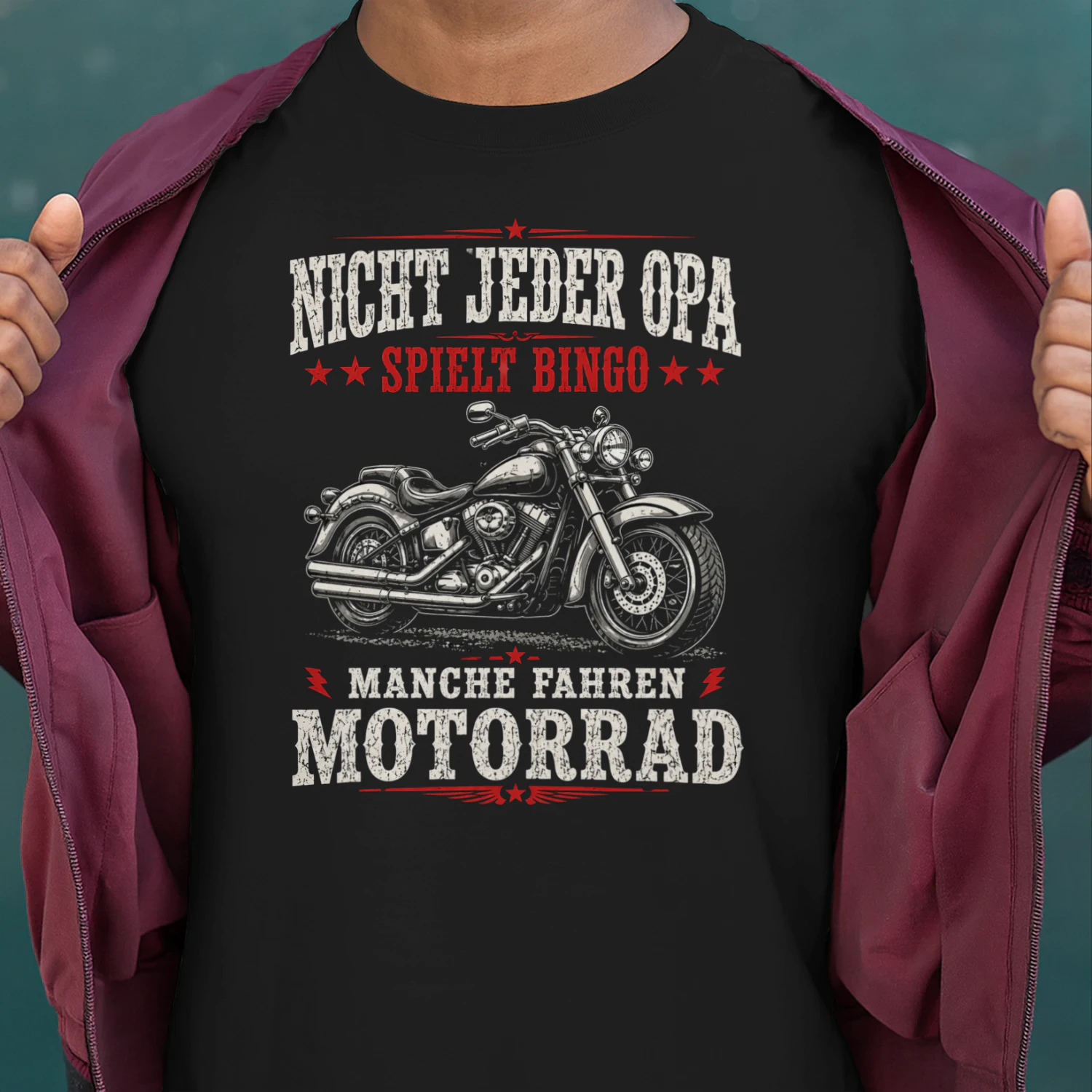 DE - NICHT JEDER OPA SPIELT BINGO - MANCHER FÄHRT MOTORRAD