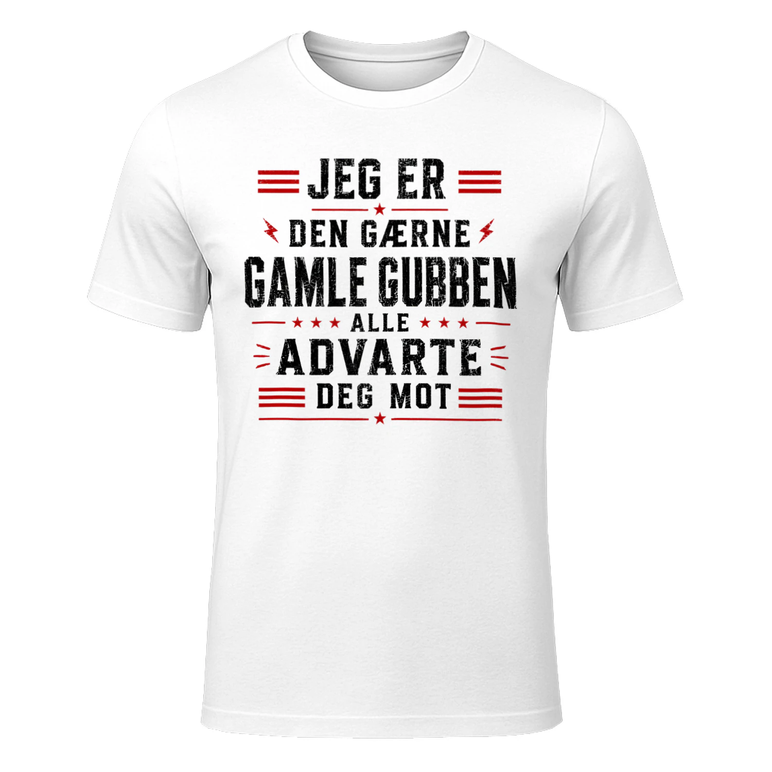 NO - JEG ER DEN GÆRNE GAMLE GUBBEN ALLE ADVARTE DEG MOT - WHITE