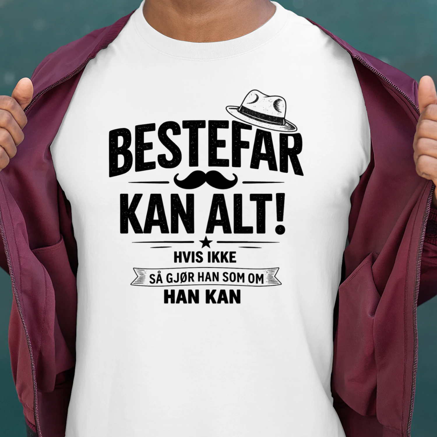 NO - BESTEFAR KAN ALT - HVIS IKKE - DA GJØR HAN SOM OM HAN KAN - WHITE