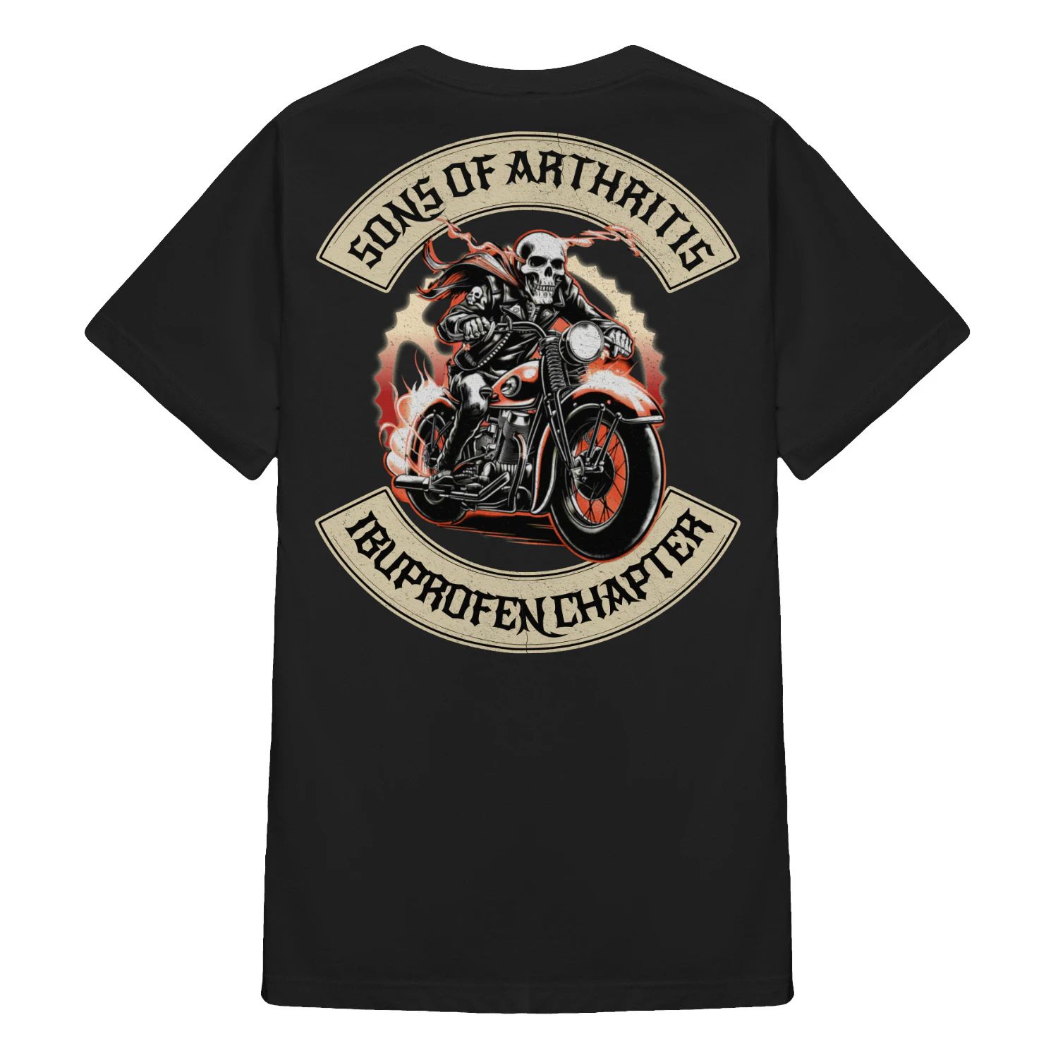 Sons of Arthritis - Ibuprofen Chapter Retro Styled Back Printed Unisex Softstyle T-shirt