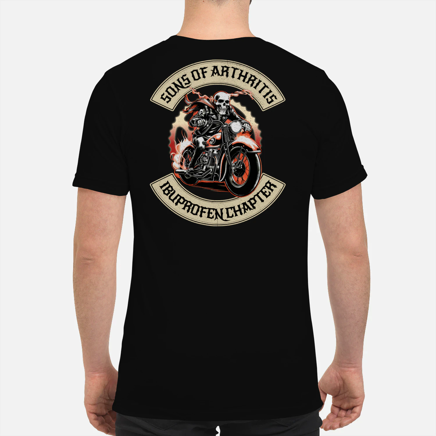 Sons of Arthritis - Ibuprofen Chapter Retro Styled Back Printed Unisex Softstyle T-shirt