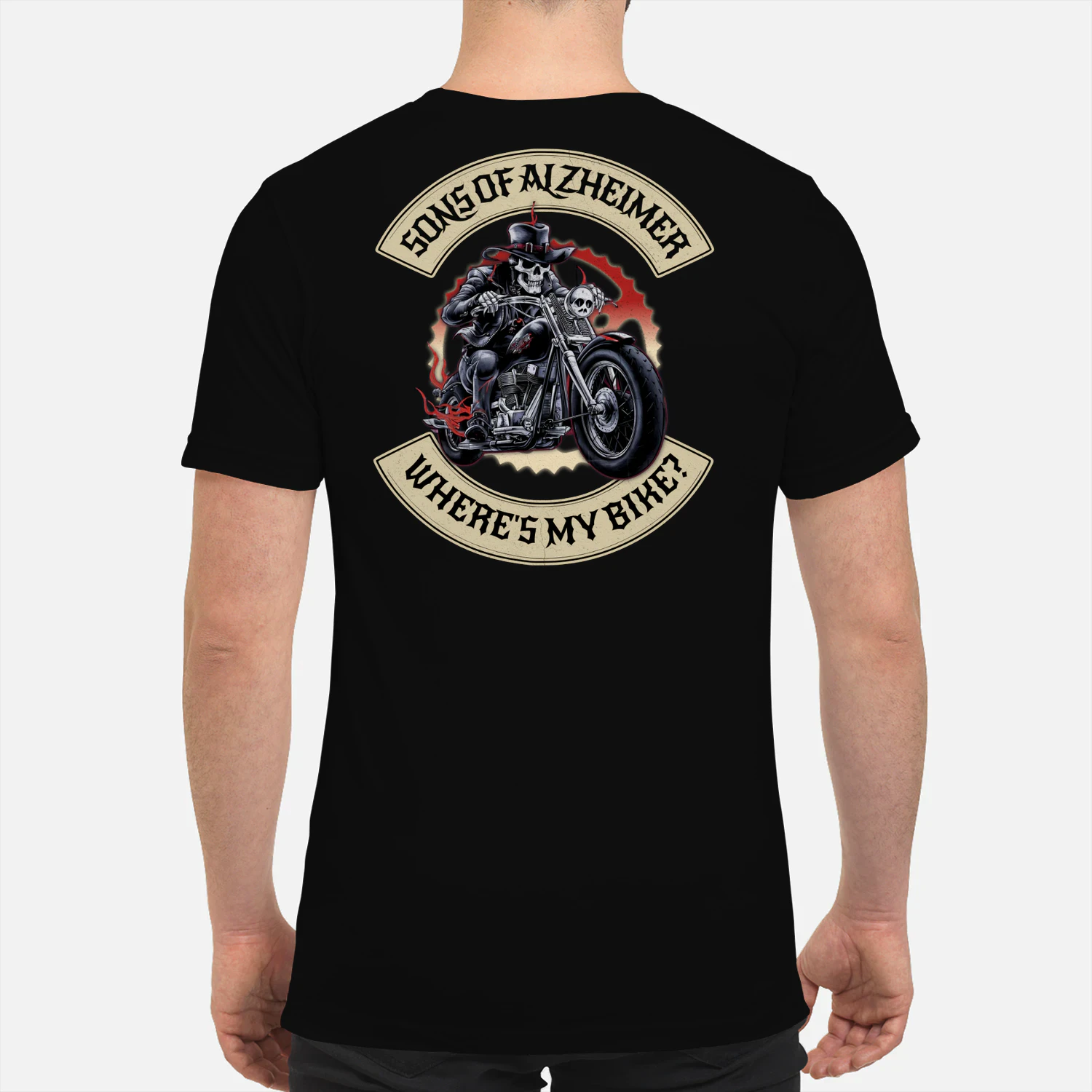 Sons of Alzheimer - Where's my Bike - Back Printed Classic Unisex T-Shirt.
