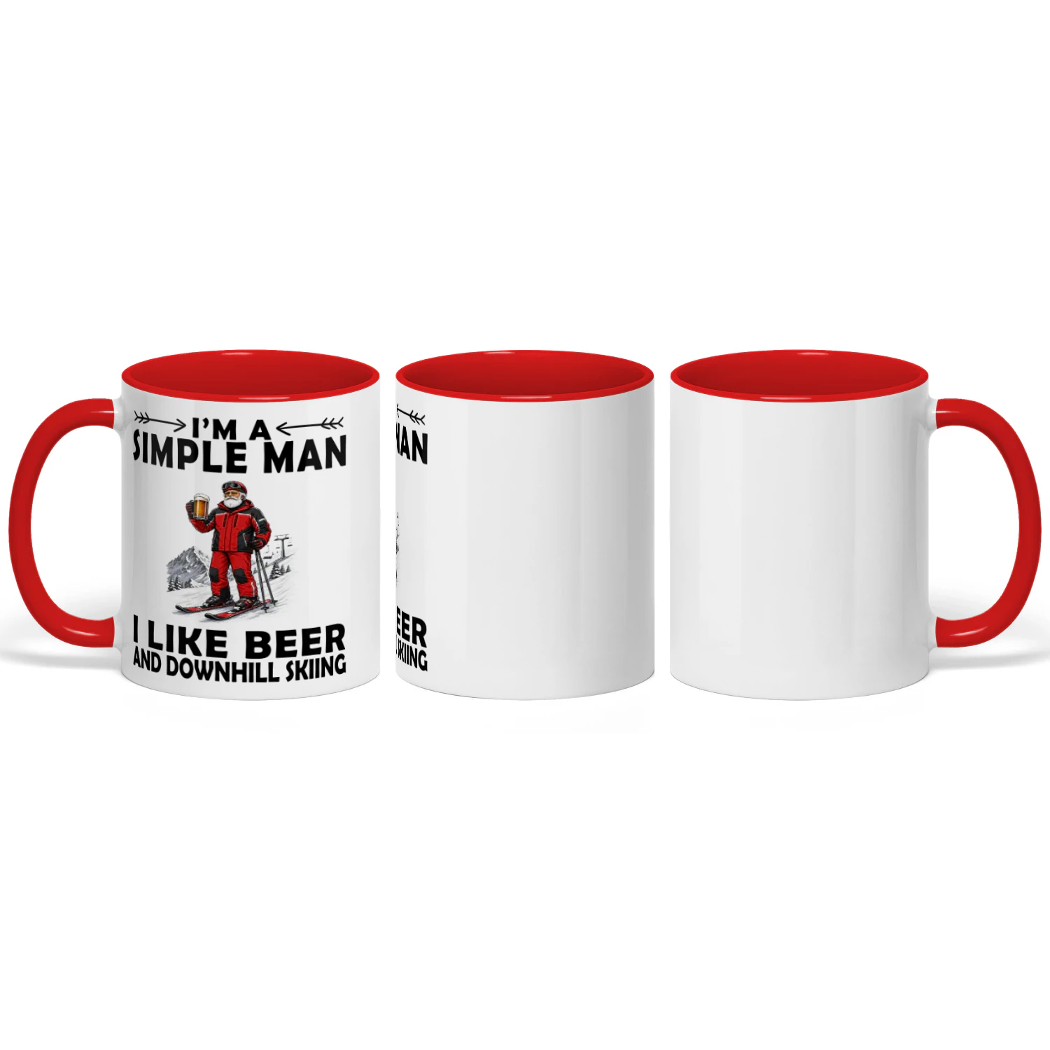 Downhill-Skiing-simple-man-mug