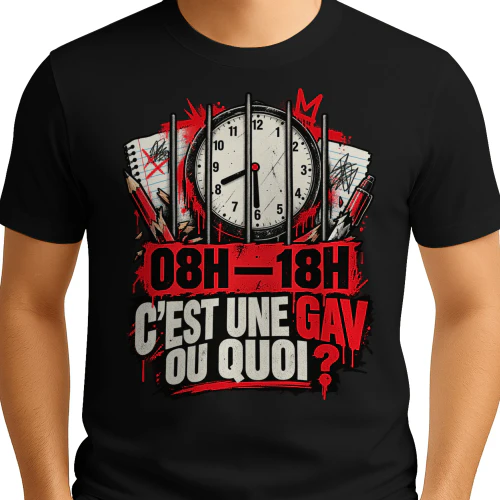 08H — 18H C’EST UNE GAV OU QUOI ? T-Shirt