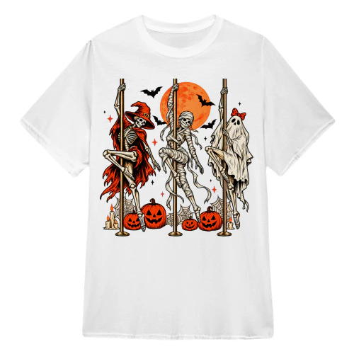 Halloween Skeleton Pole Trio