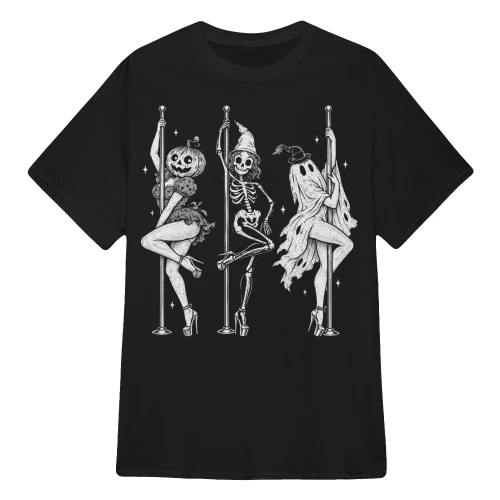 Vintage Halloween Pole Dancers