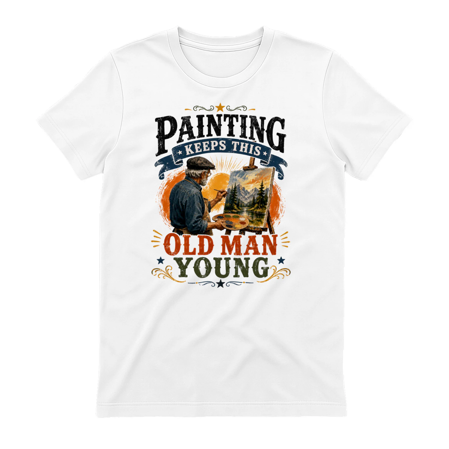 TEU0284 Painting Keeps This Old Man Young