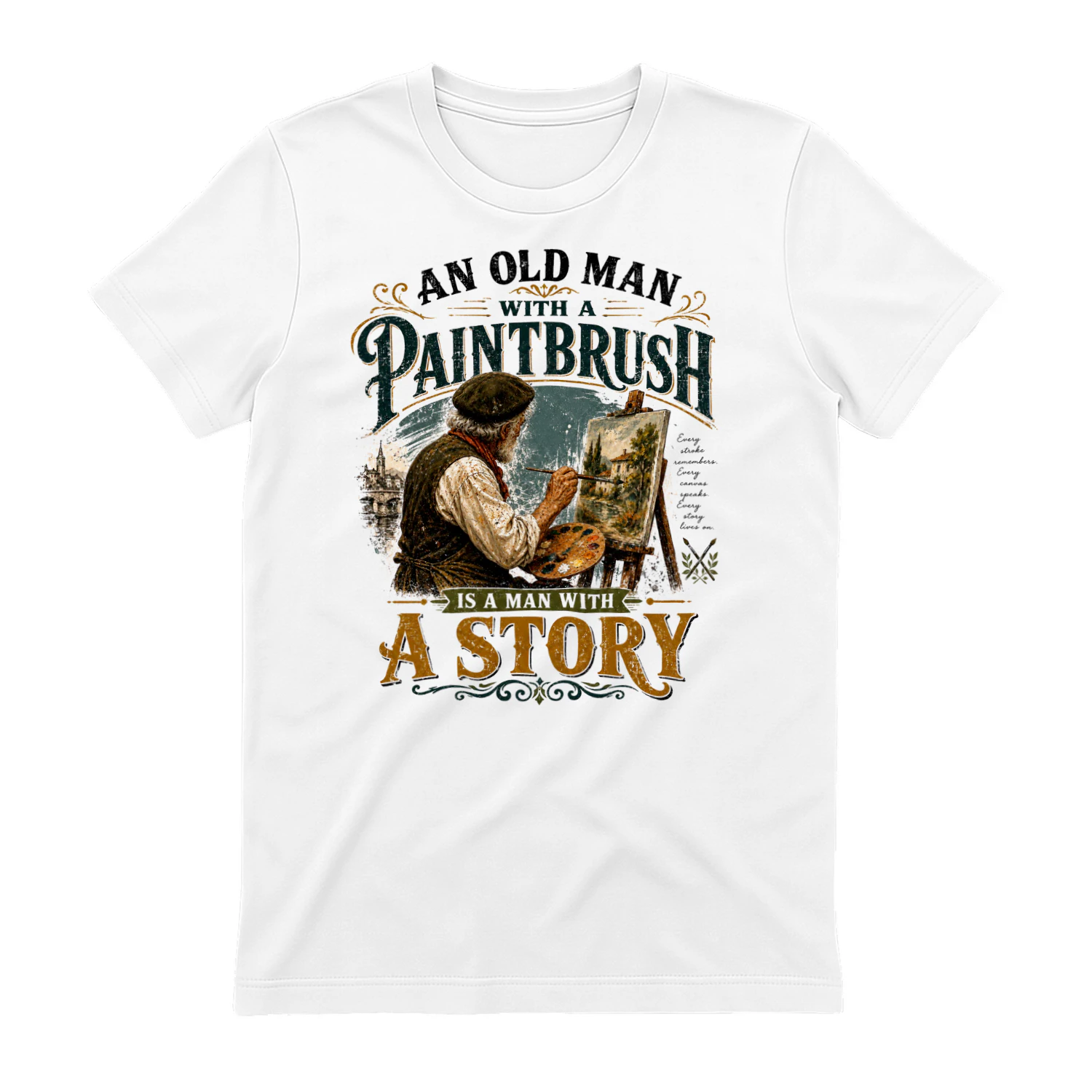 TEU0280 An Old Man Paintbrush Is A Man With A Story