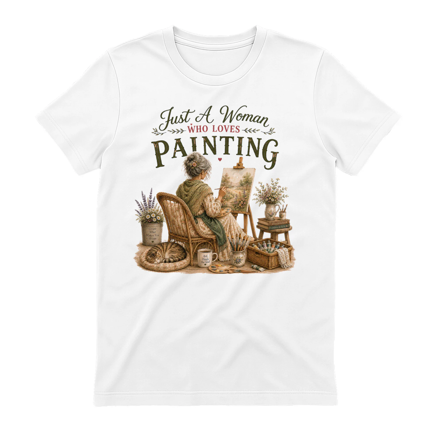 TEU0197 Just A Woman Who Loves Painting