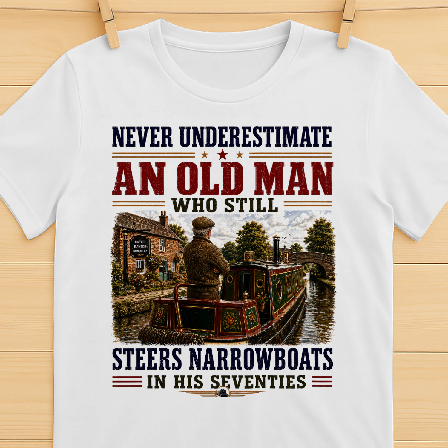 Old Man Steers Narrowboats