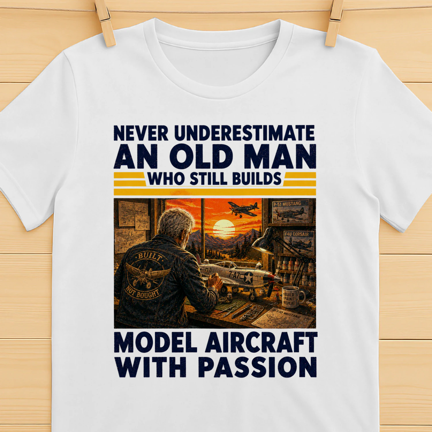 TEU1123 Man Builds Model Aircraft