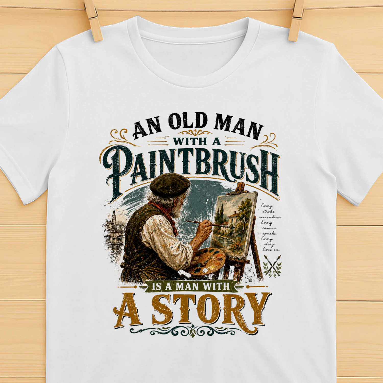 TEU0280 An Old Man Paintbrush Is A Man With A Story