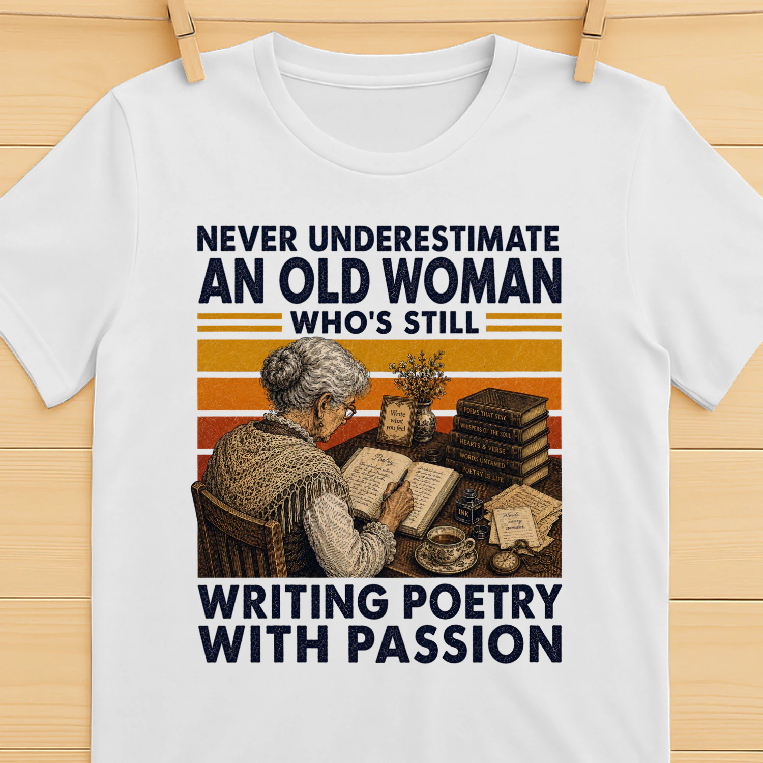 TEU0350 Woman Writing Poetry