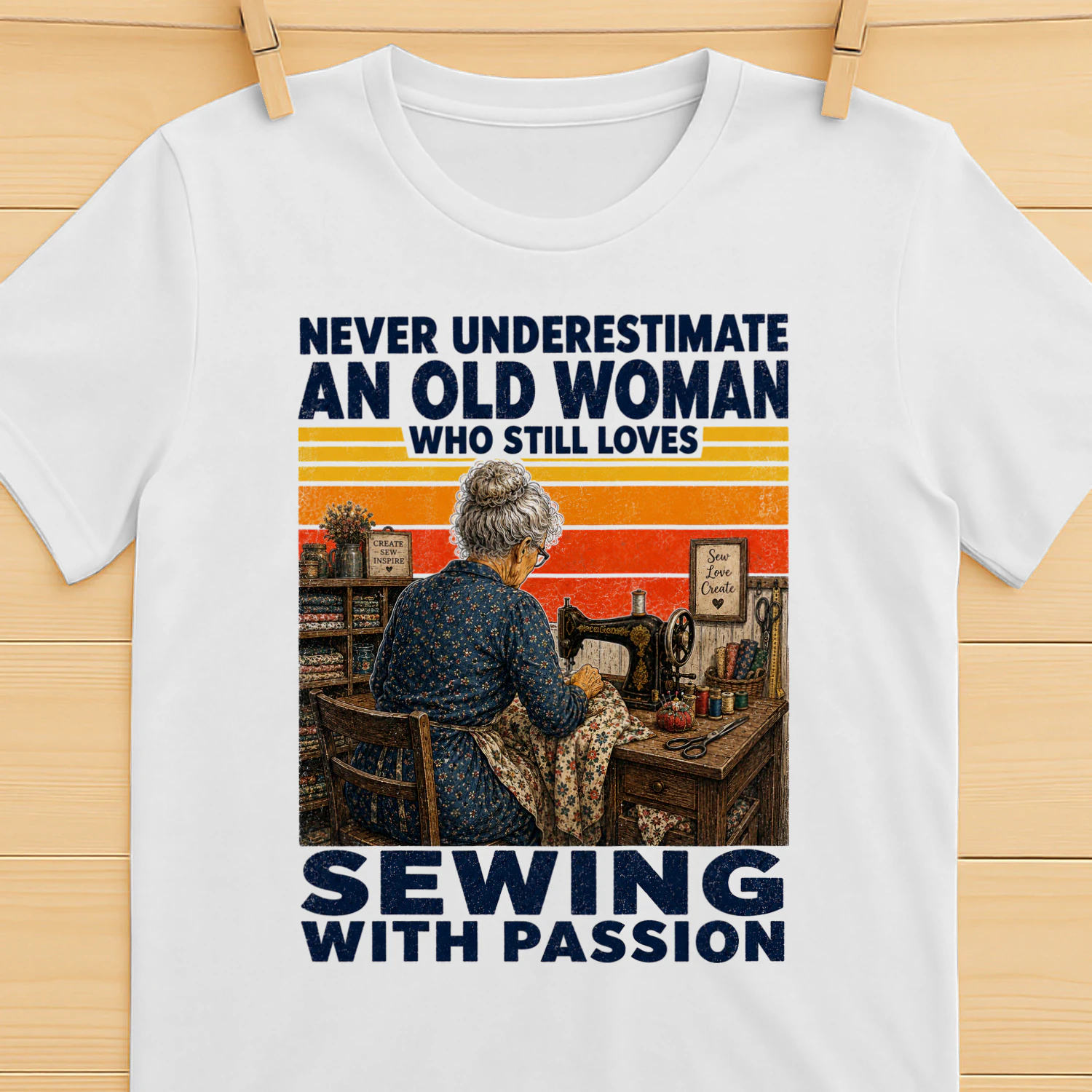 TEU1086 Woman Sewing