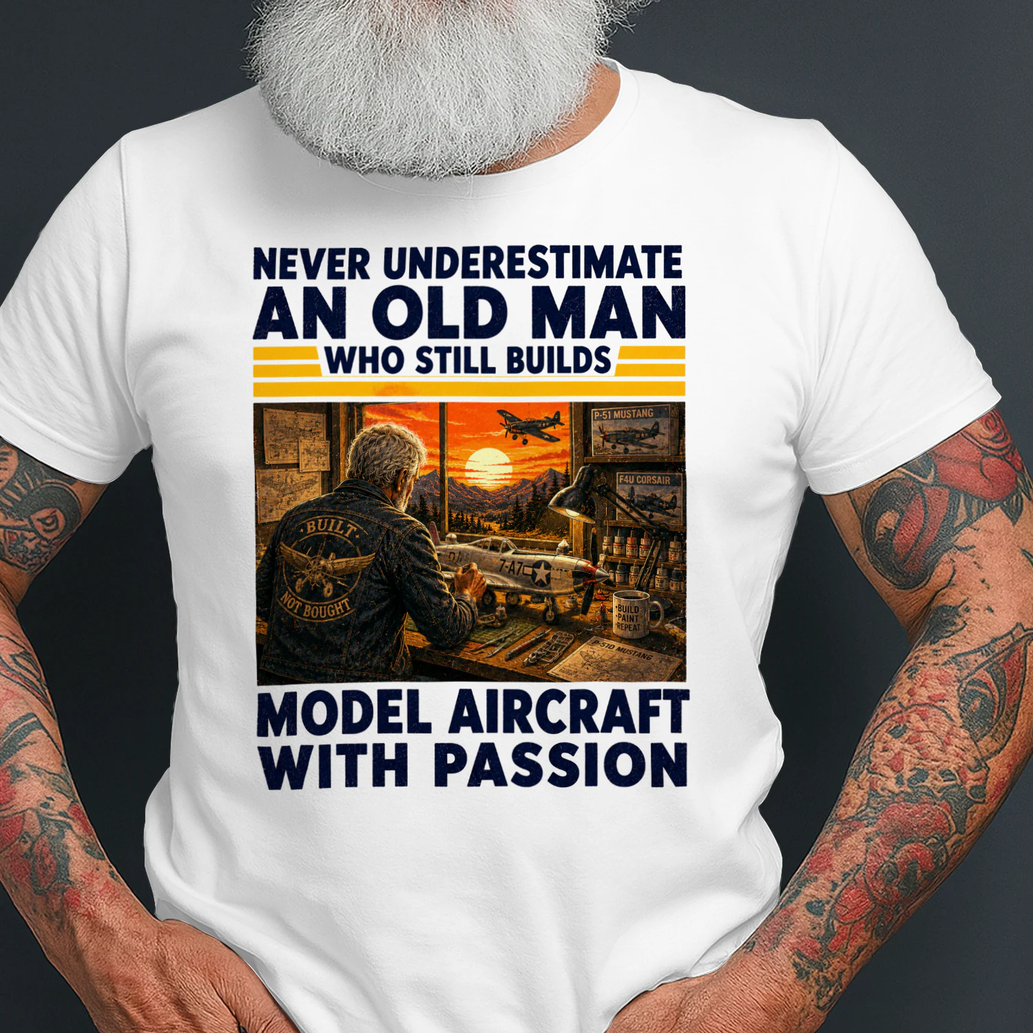 TEU1123 Man Builds Model Aircraft