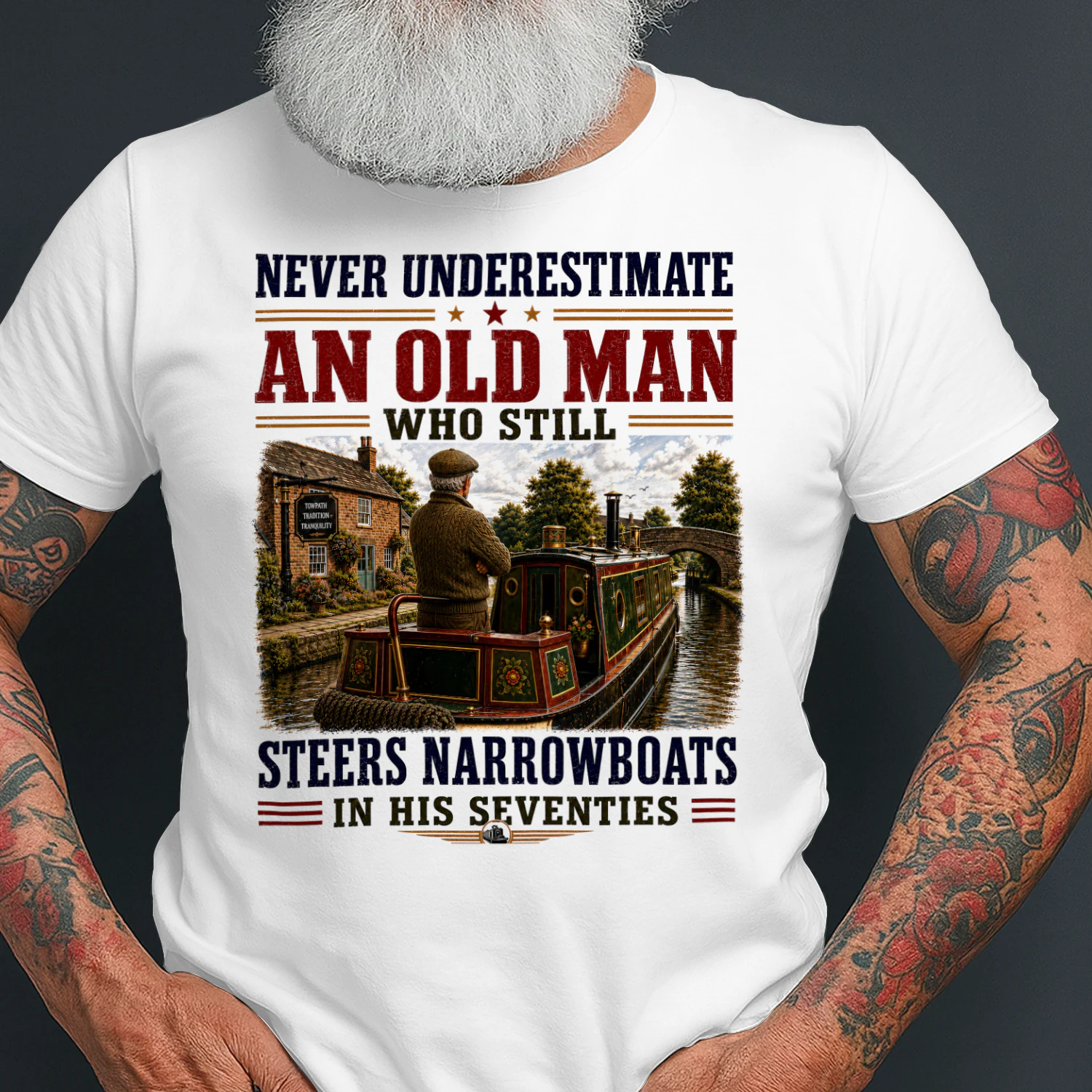Old Man Steers Narrowboats