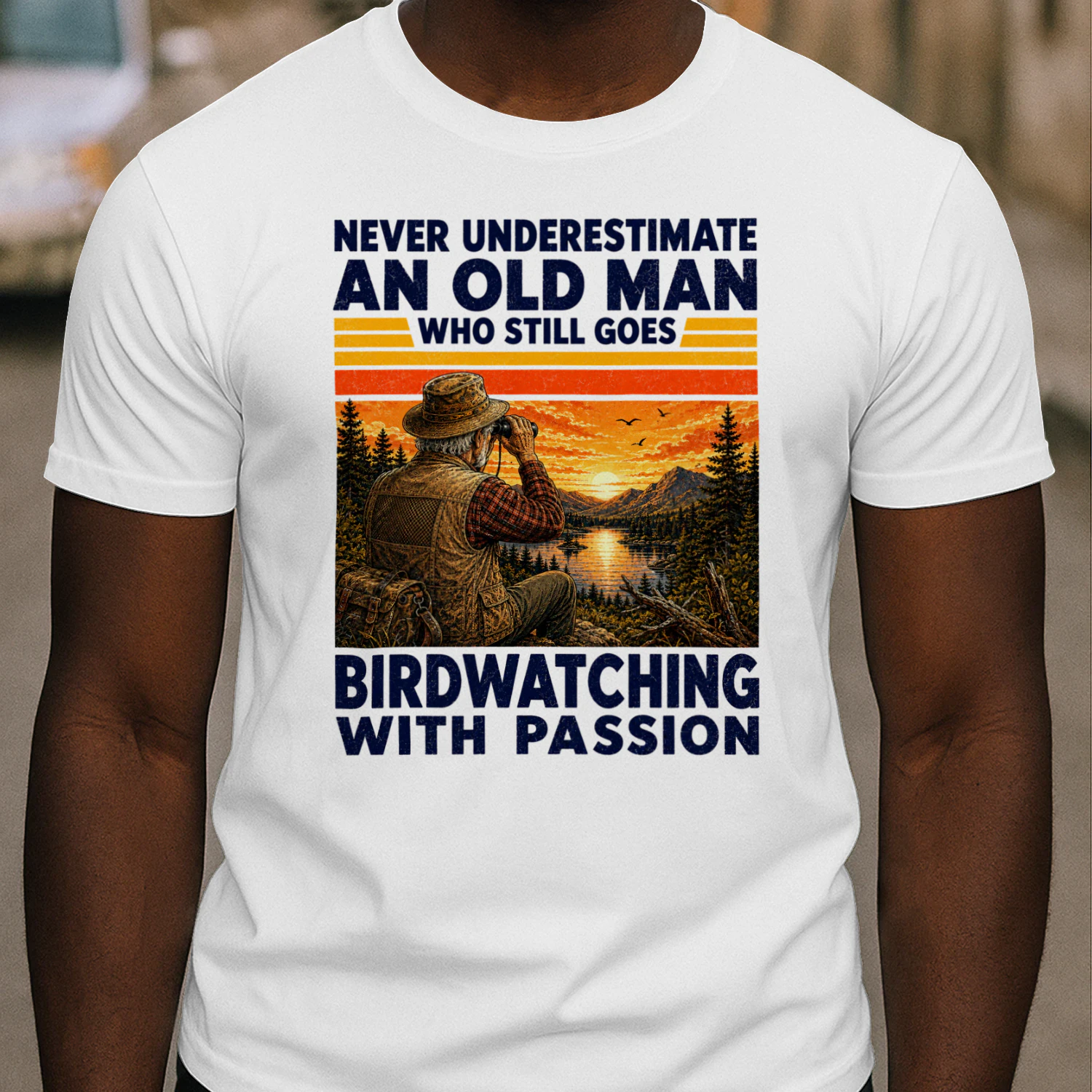 TEU1121 Man Birdwatching