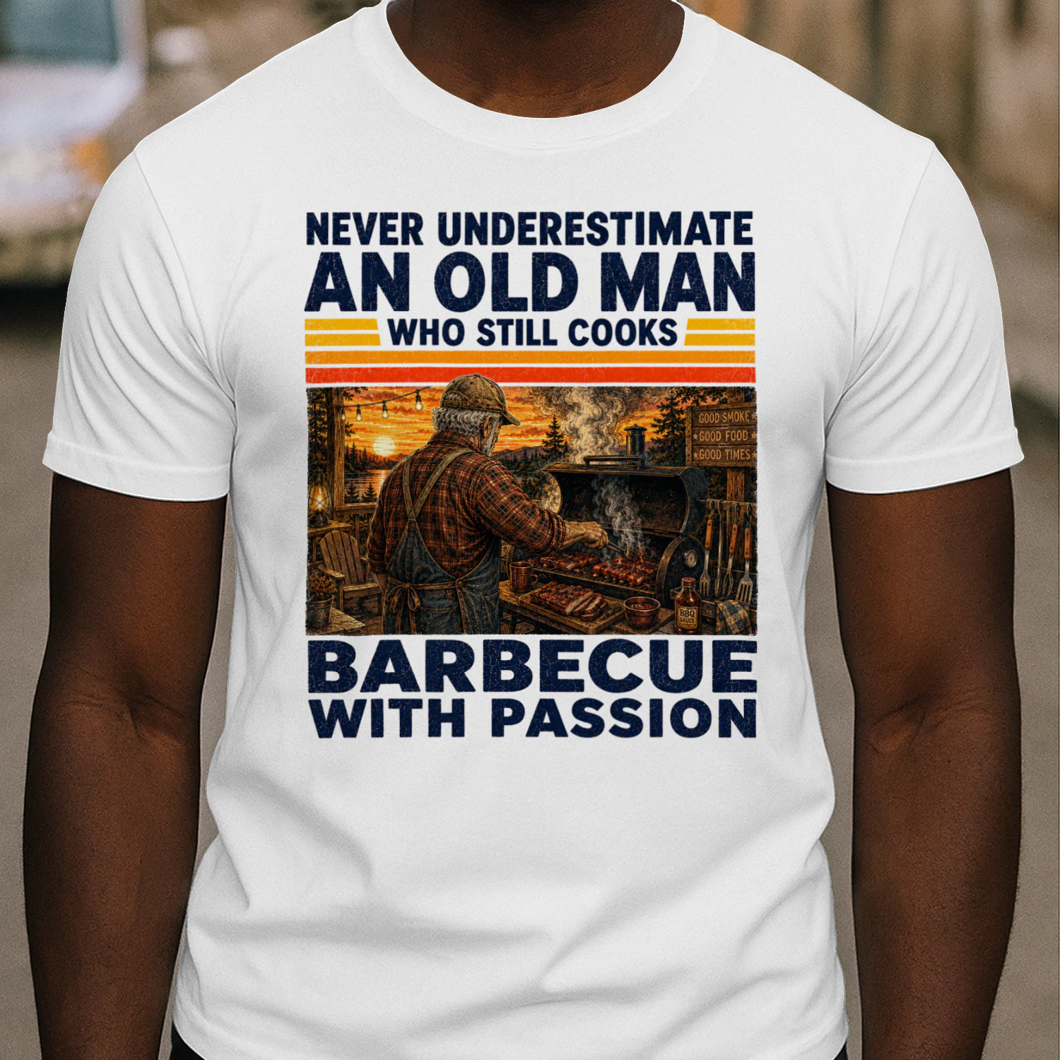 TEU1119 Man Barbecue