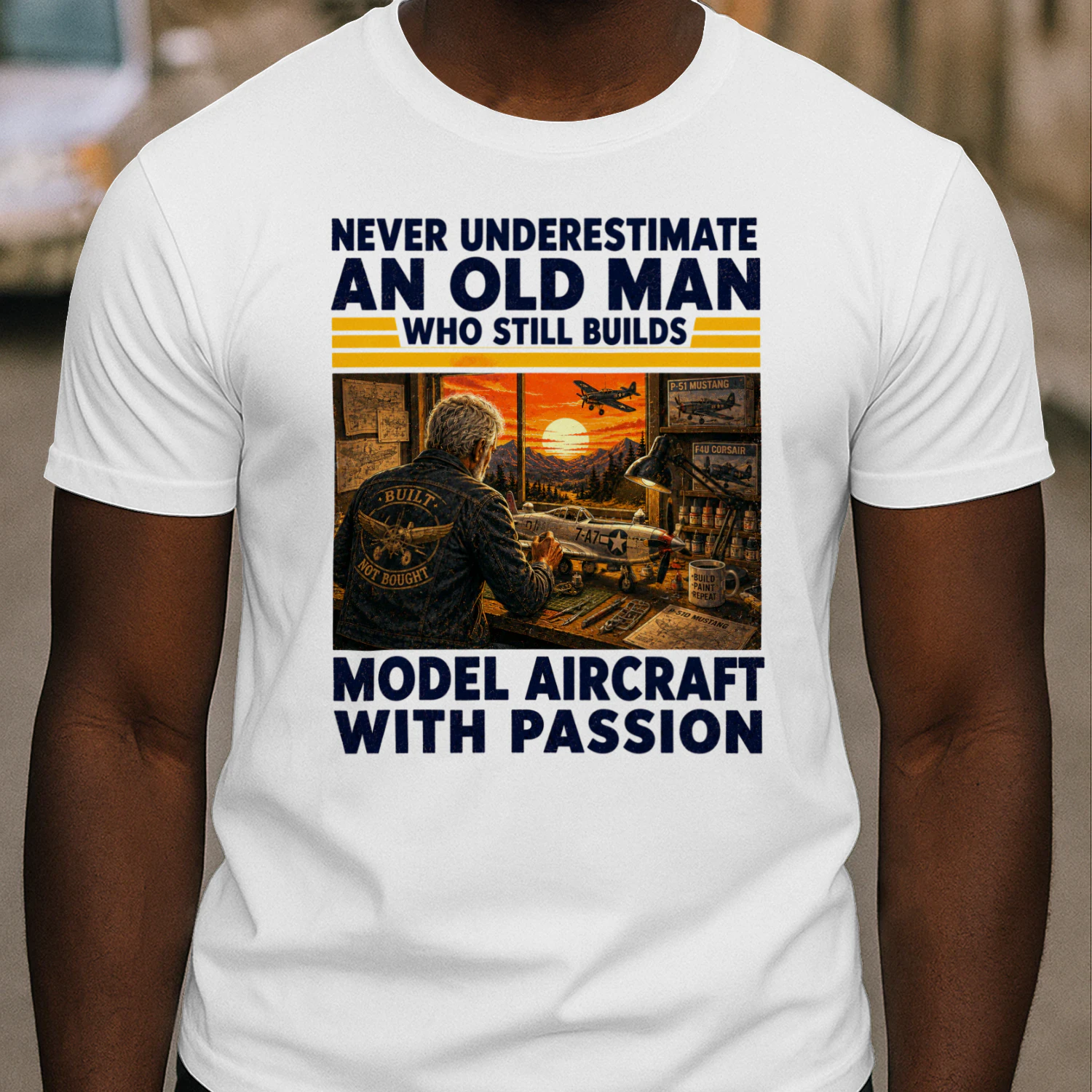 TEU1123 Man Builds Model Aircraft