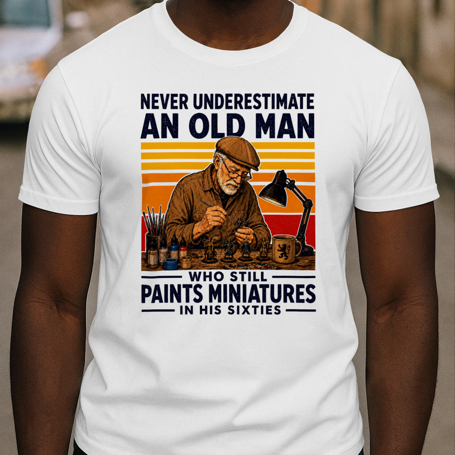 TEU0625 Paints Miniatures In His Sixties
