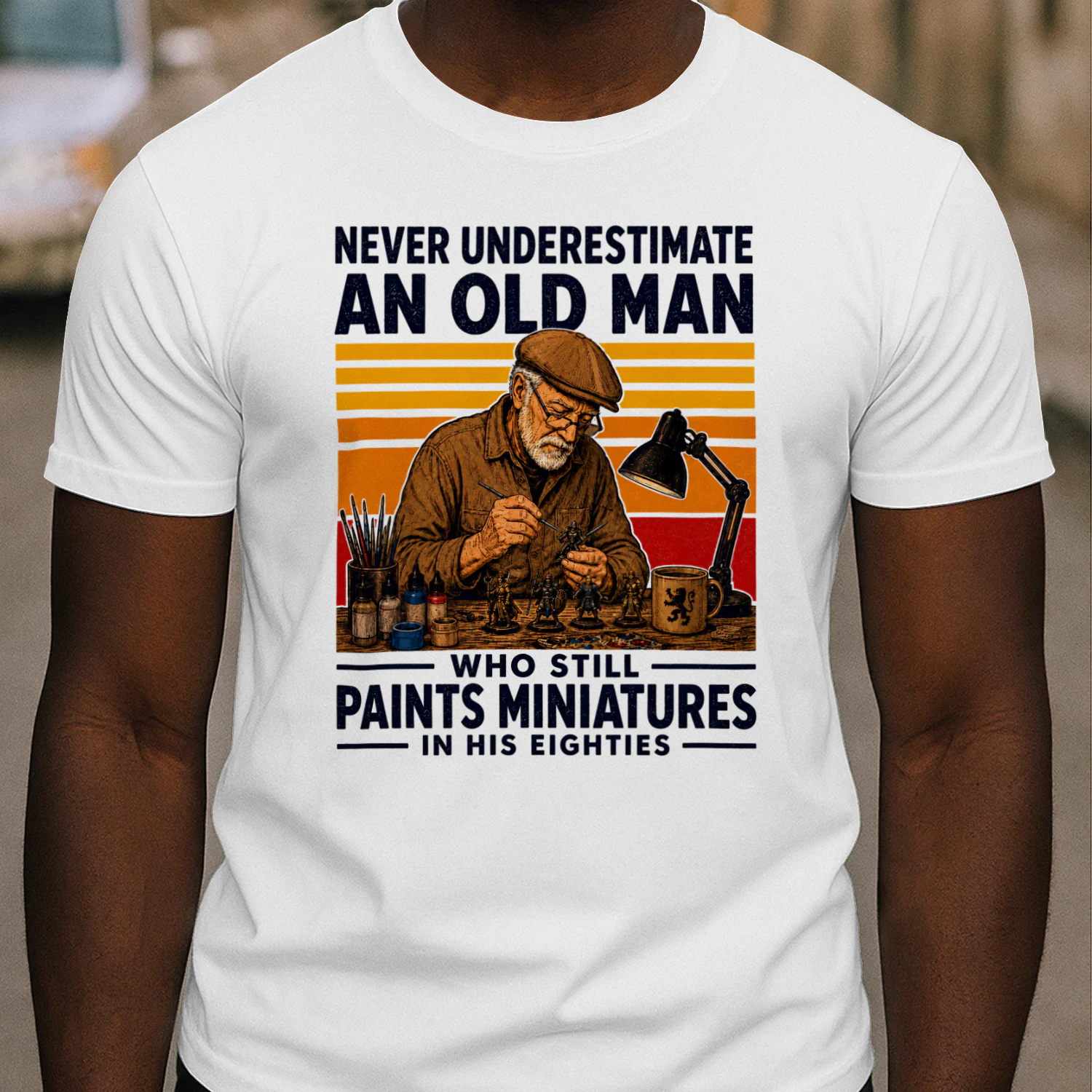 TEU0623 Paints Miniatures In His Eighties