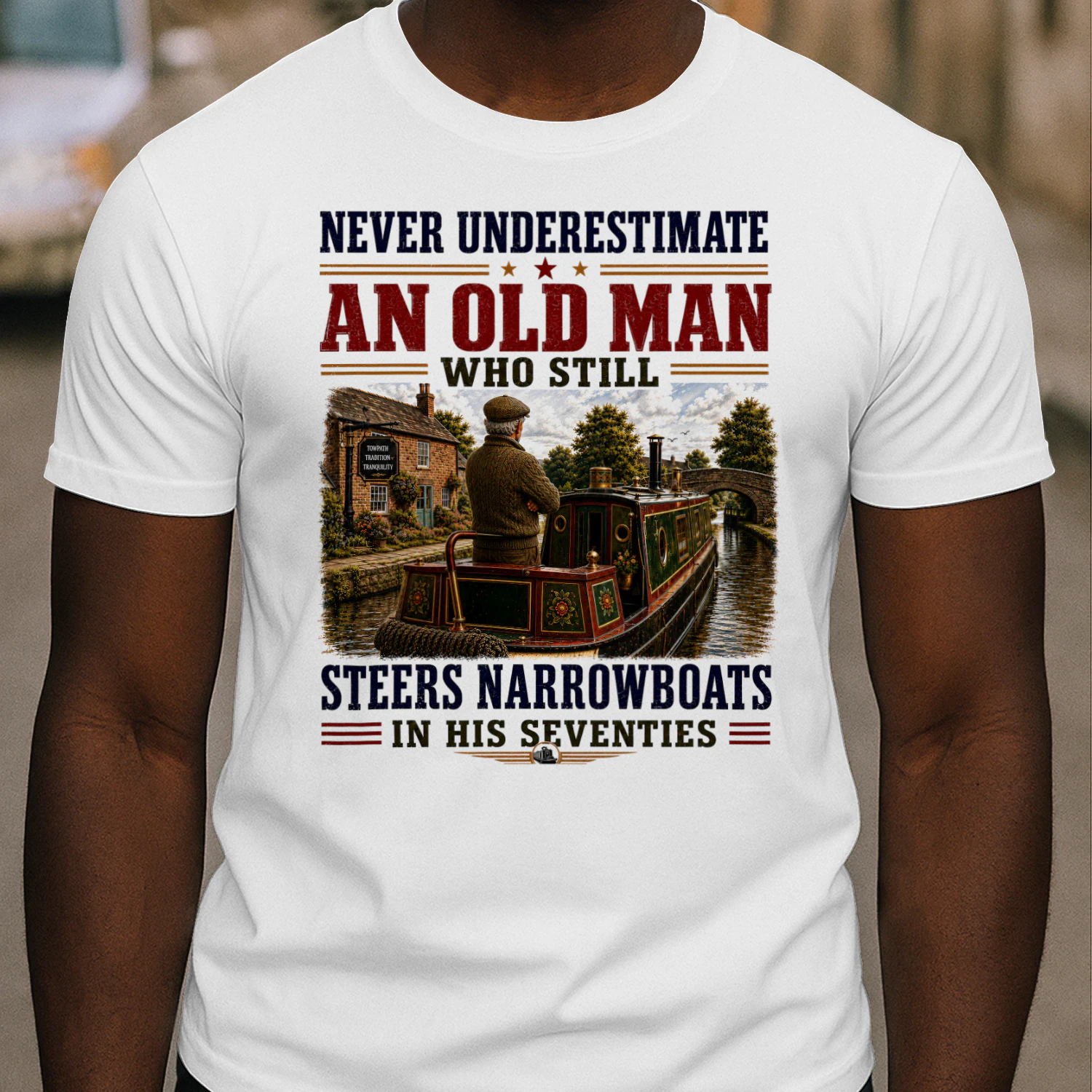 Old Man Steers Narrowboats