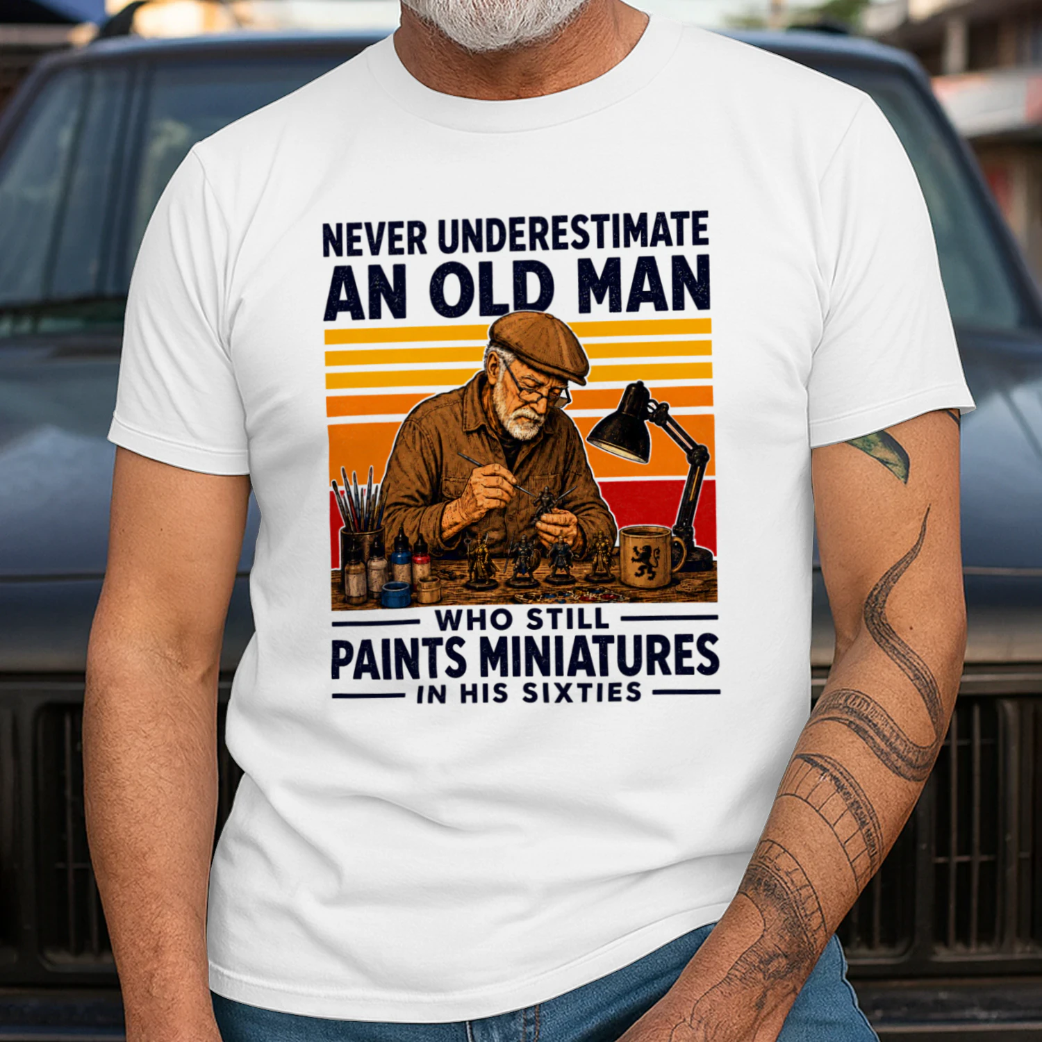 TEU0625 Paints Miniatures In His Sixties