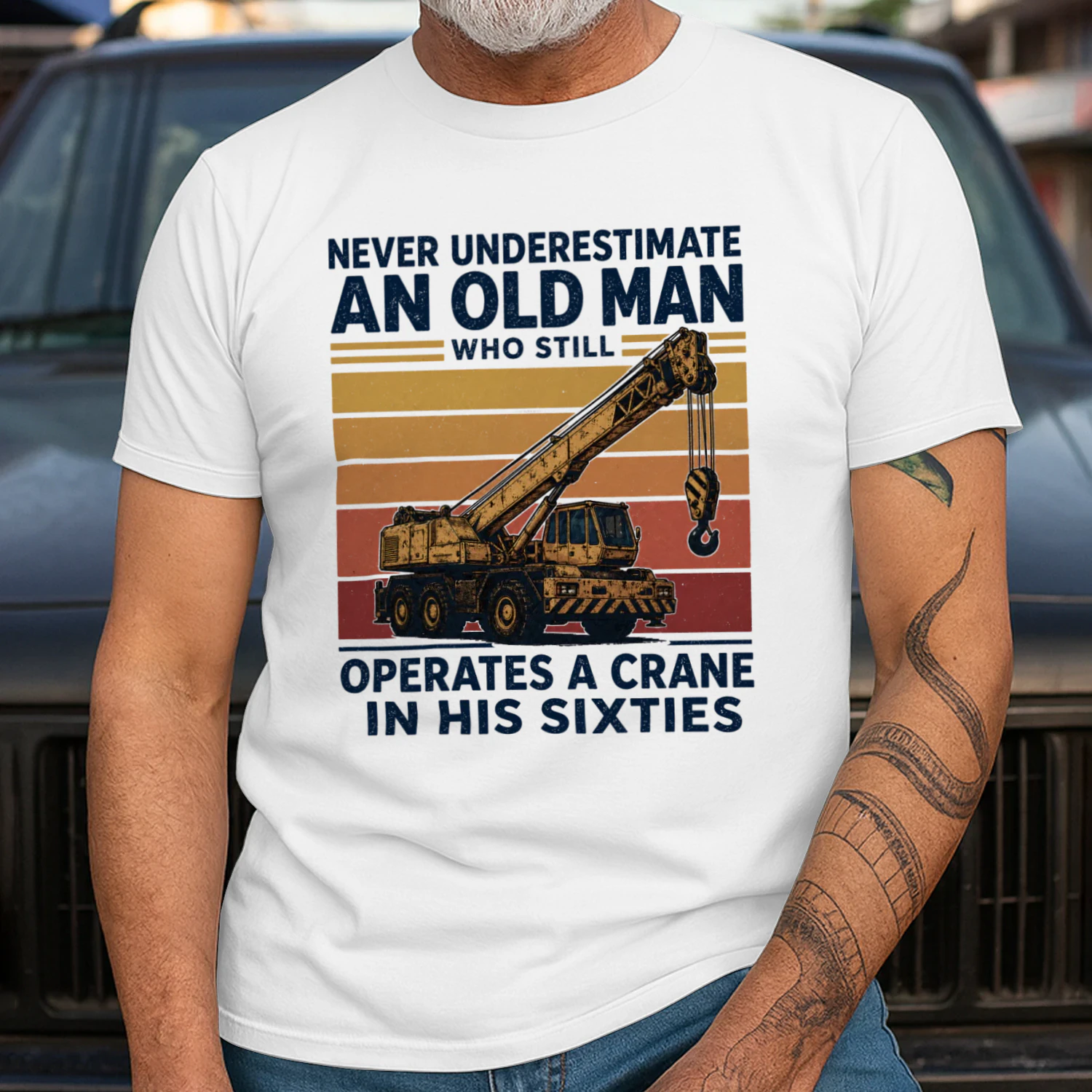 Operates A Crane