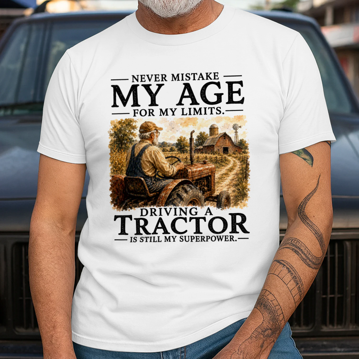 TEU0586 My Age - Driving A Tractor