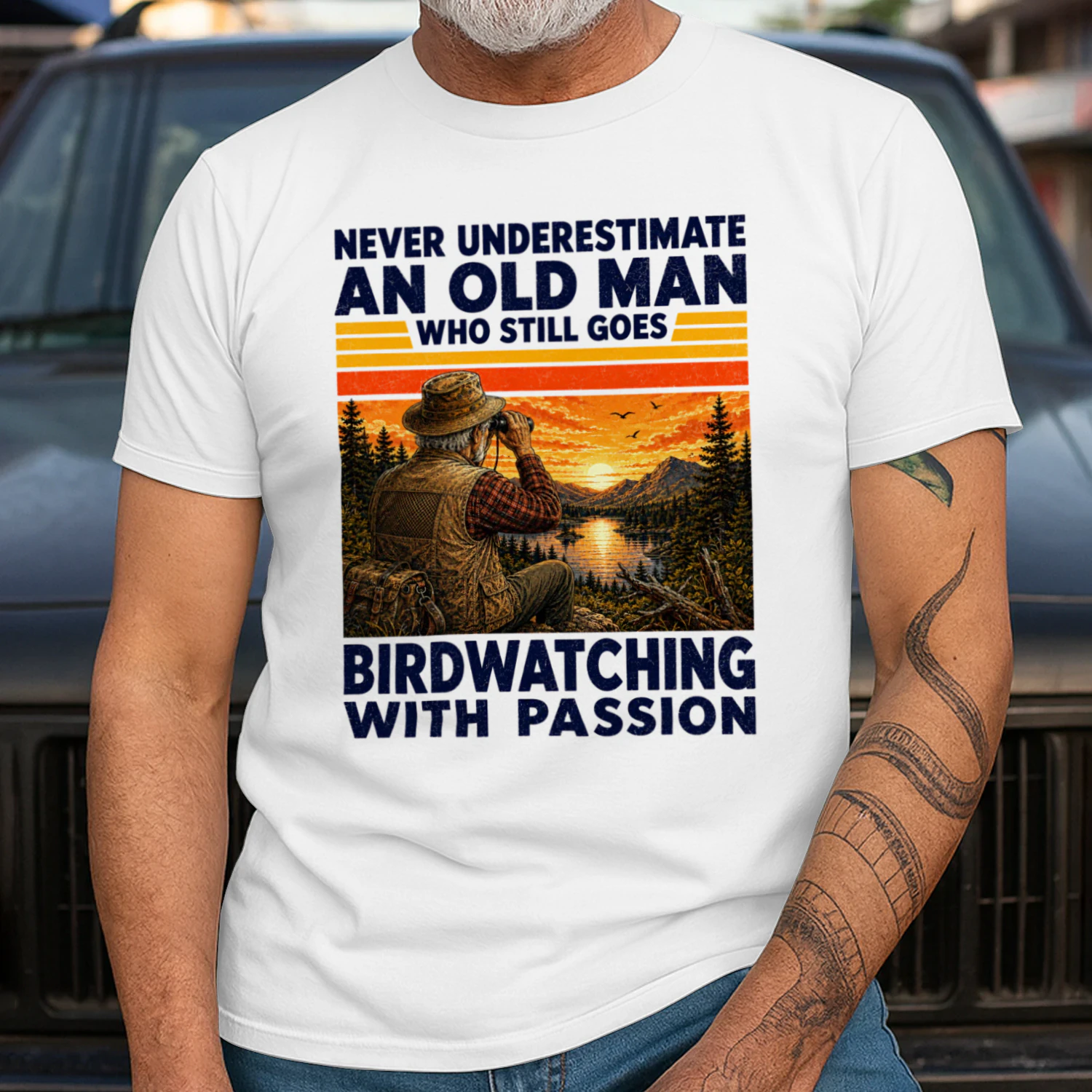 TEU1121 Man Birdwatching