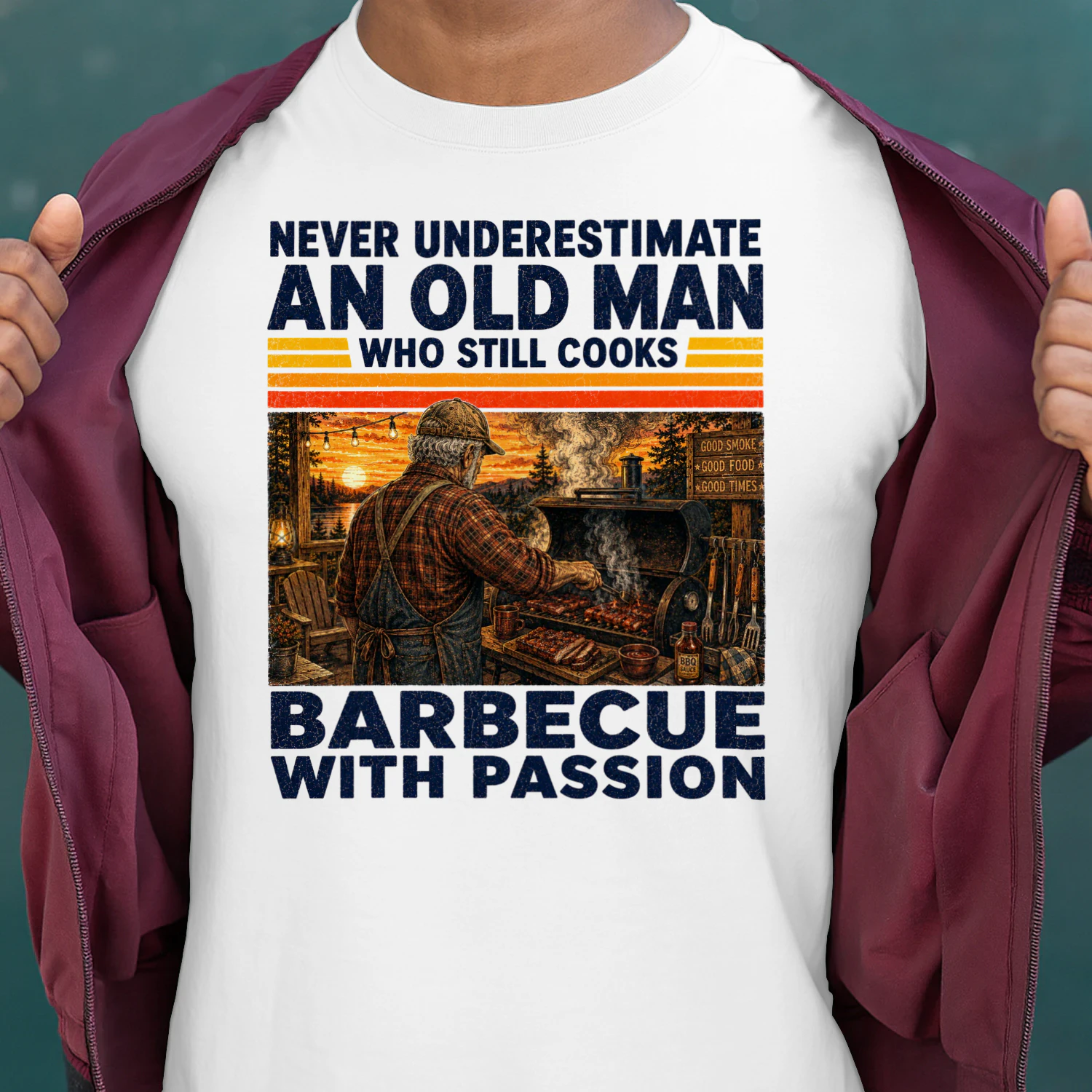 TEU1119 Man Barbecue