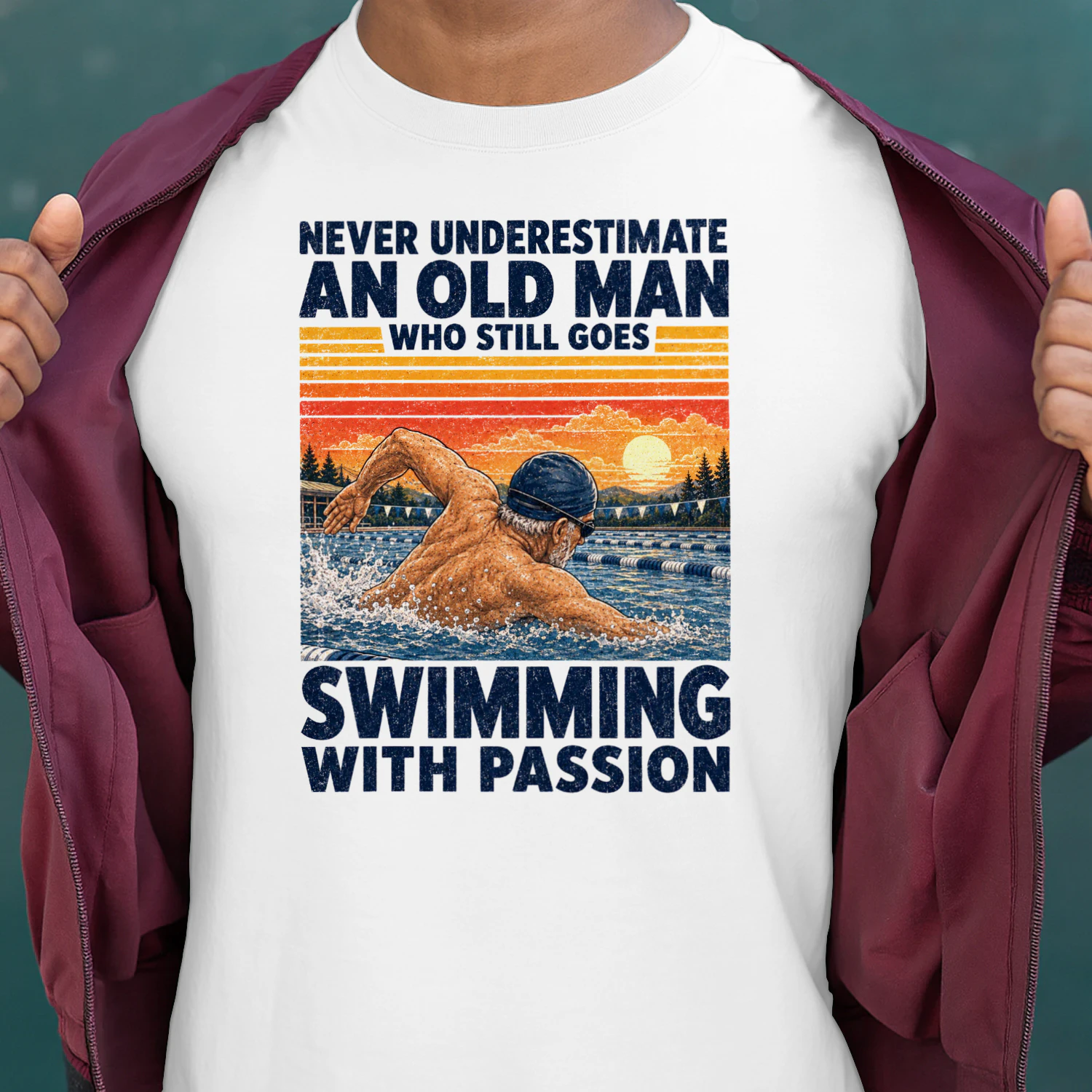 TEU1037 Man Swimming