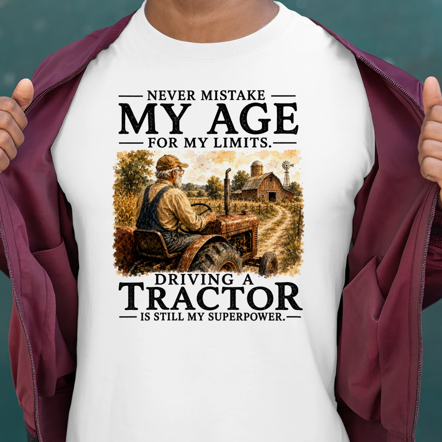 TEU0586 My Age - Driving A Tractor