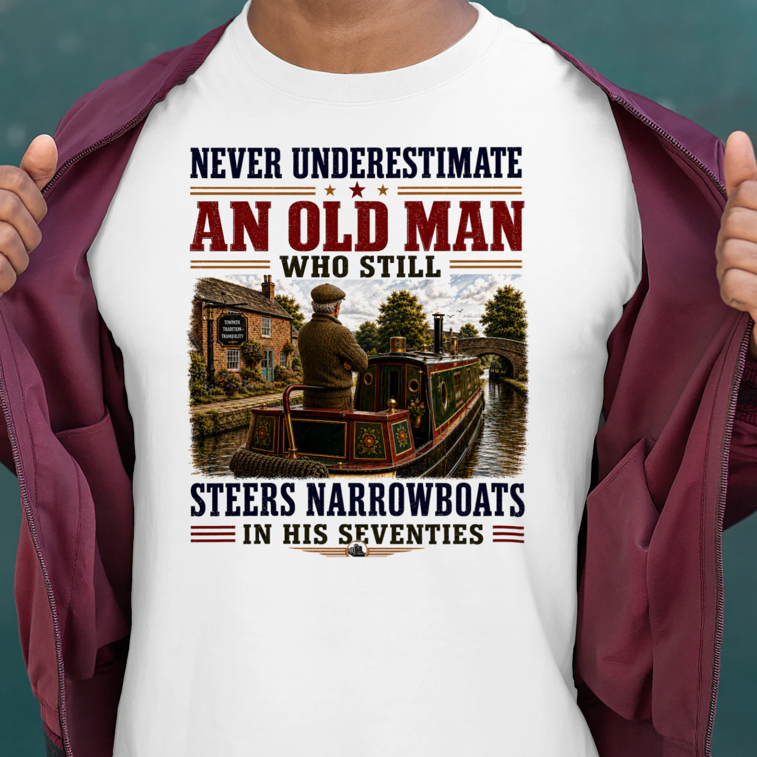 Old Man Steers Narrowboats