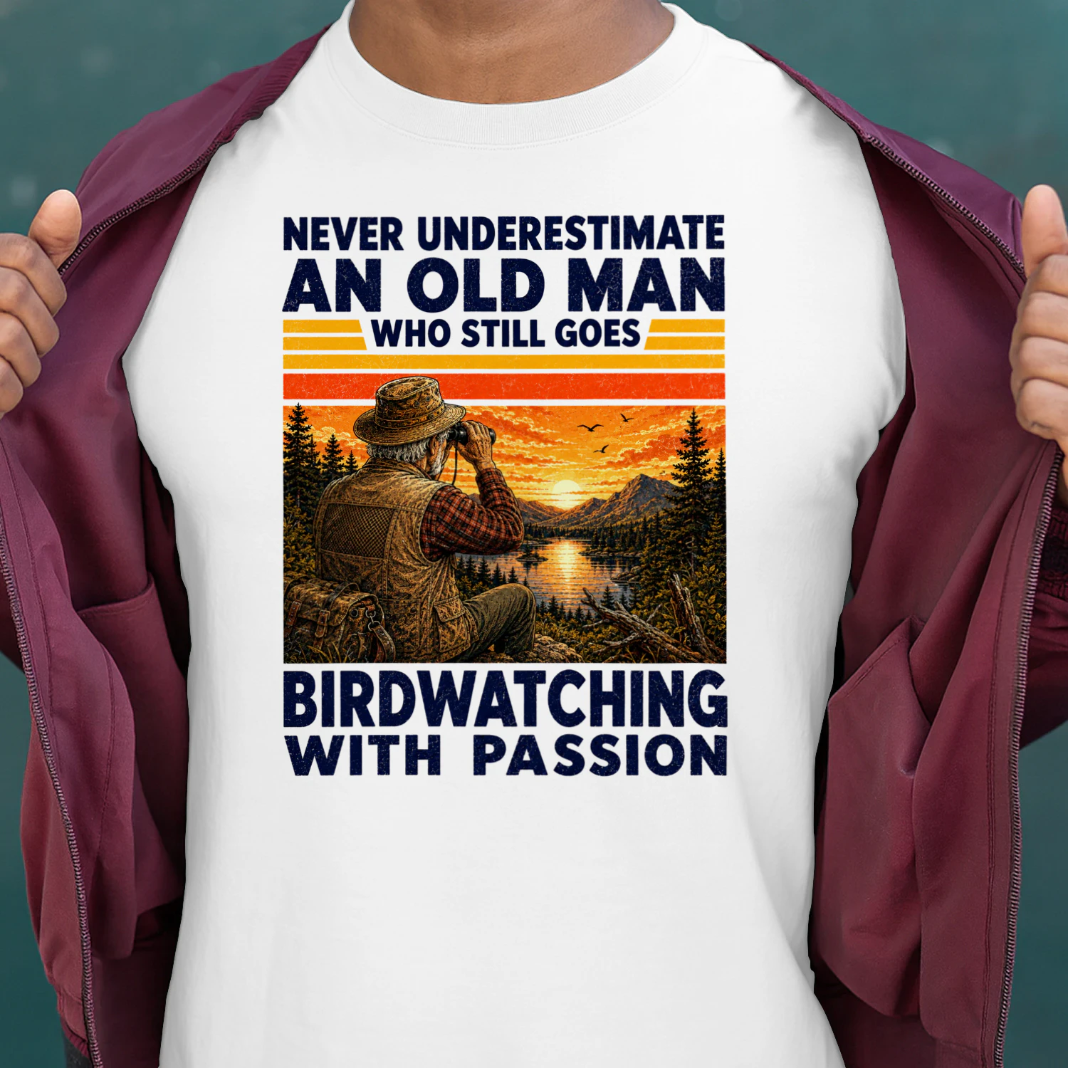 TEU1121 Man Birdwatching