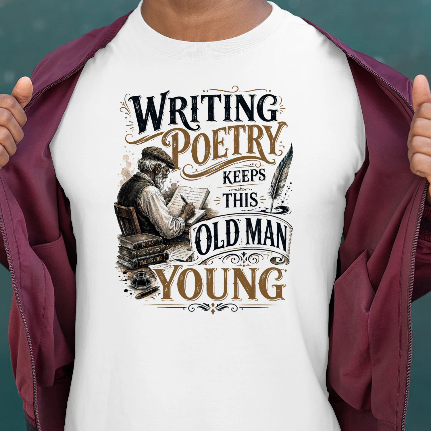 TEU0340 Writing Poetry Keeps This Old Man Young