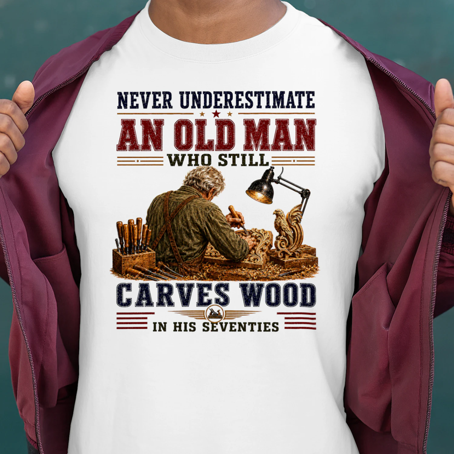 Never Underestimate An Old Man Who Still Carves Wood In His Seventies