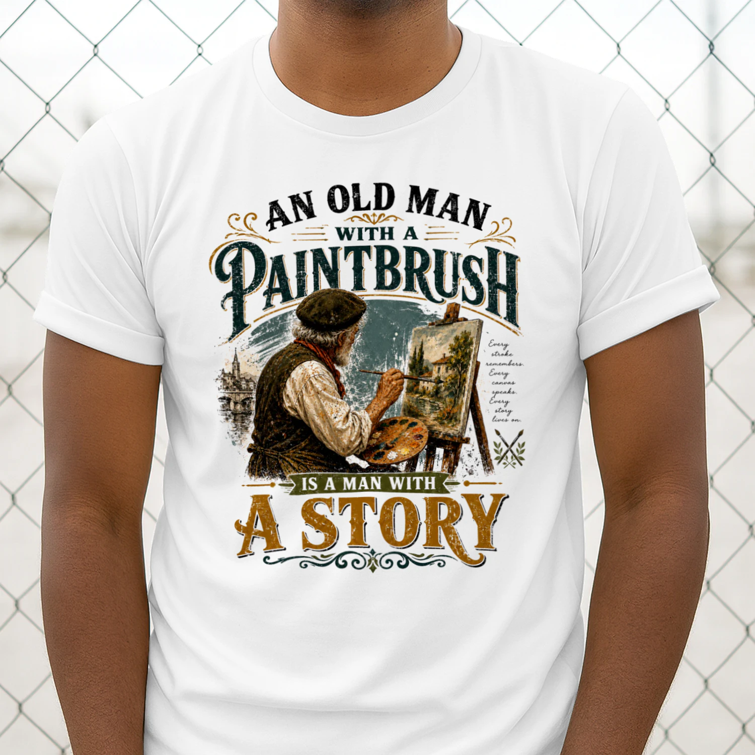 TEU0280 An Old Man Paintbrush Is A Man With A Story