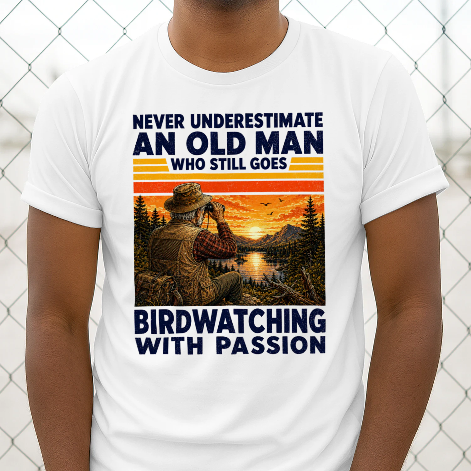 TEU1121 Man Birdwatching