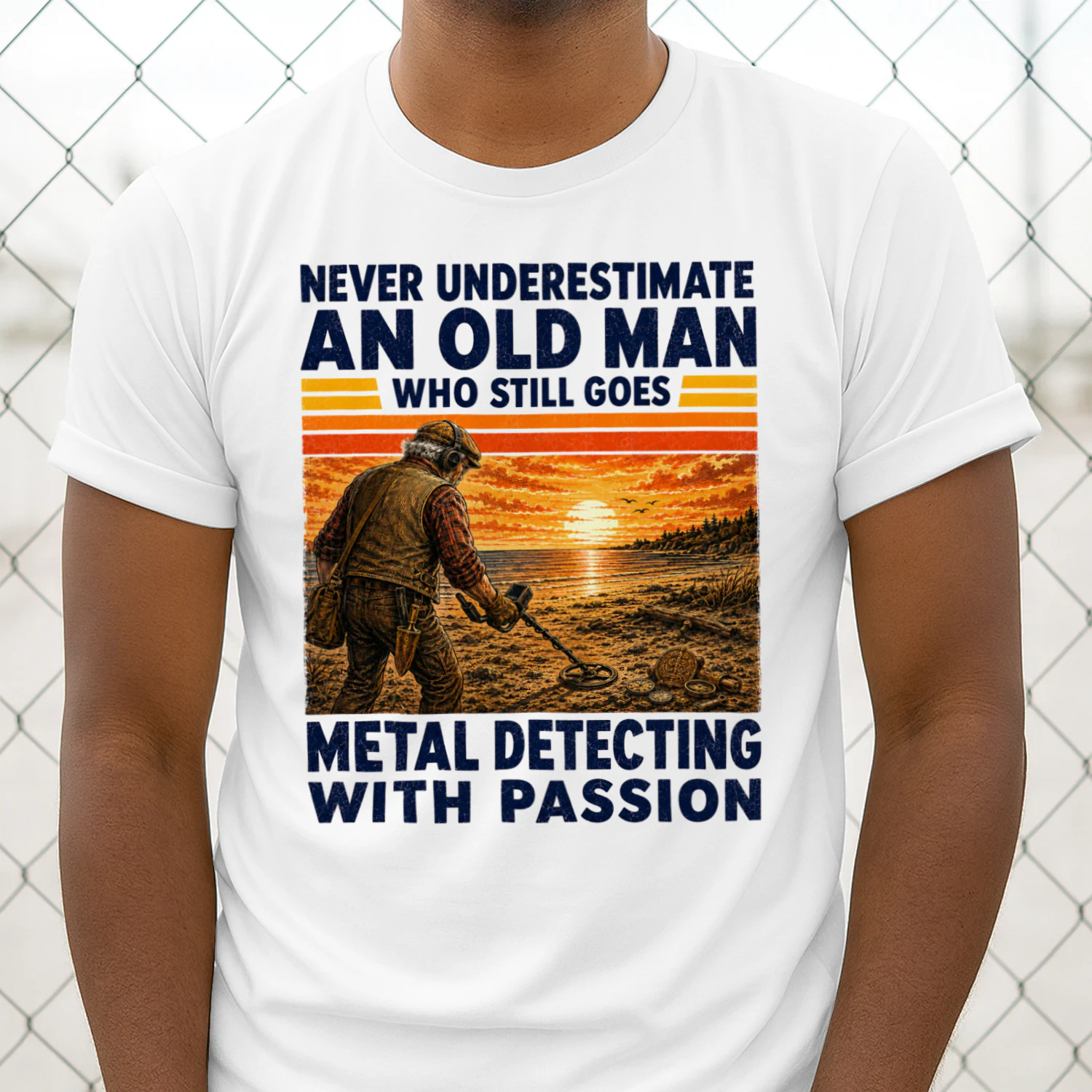 TEU1145 Man Metal Detecting