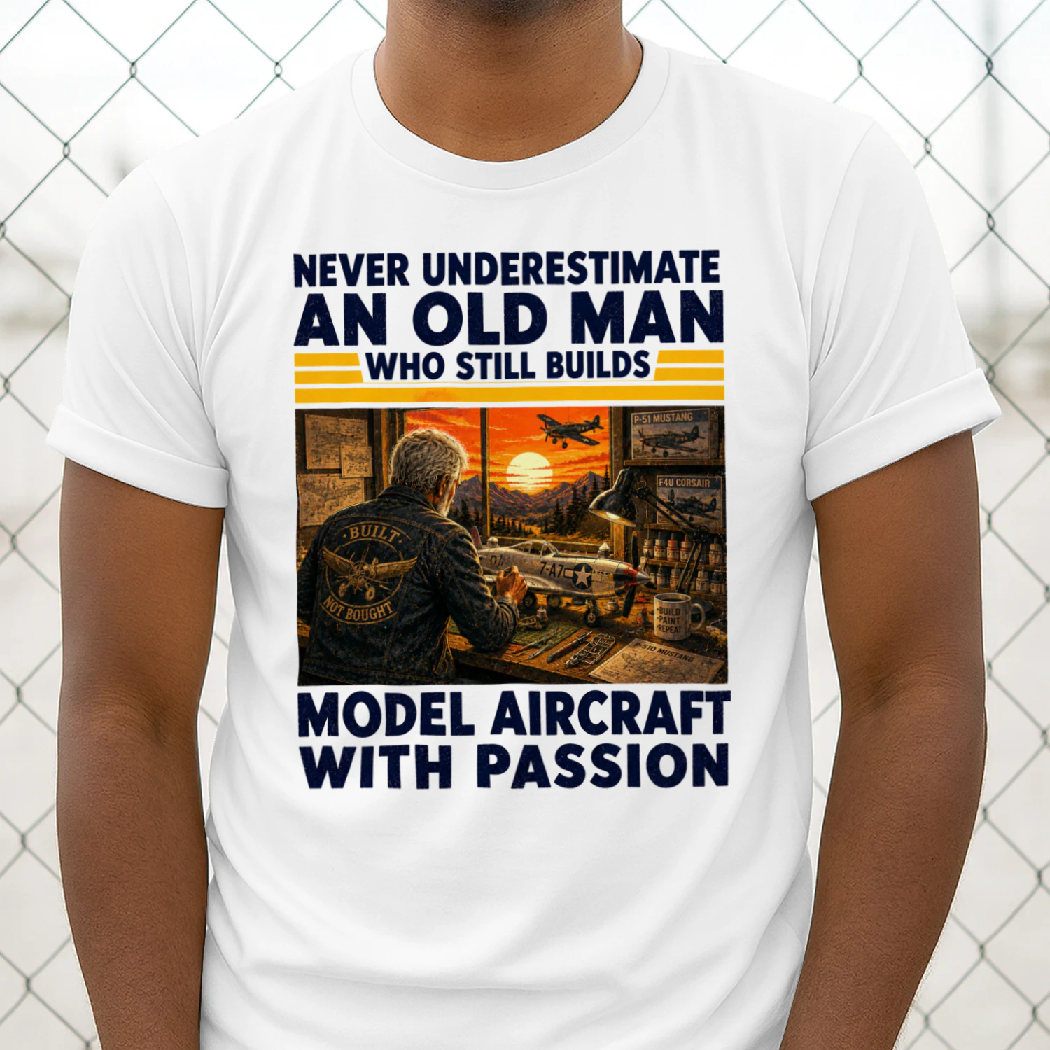 TEU1123 Man Builds Model Aircraft