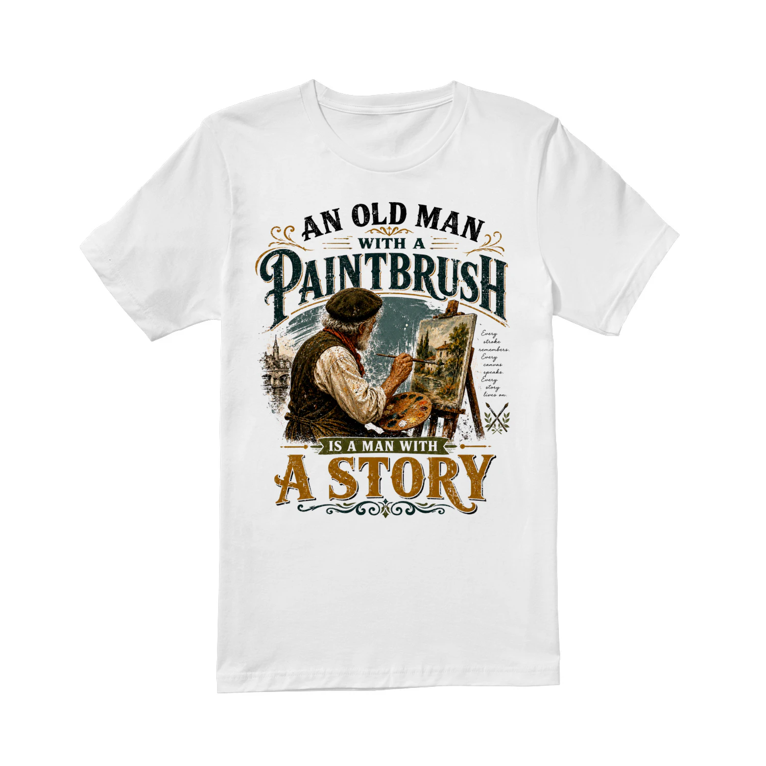TEU0280 An Old Man Paintbrush Is A Man With A Story