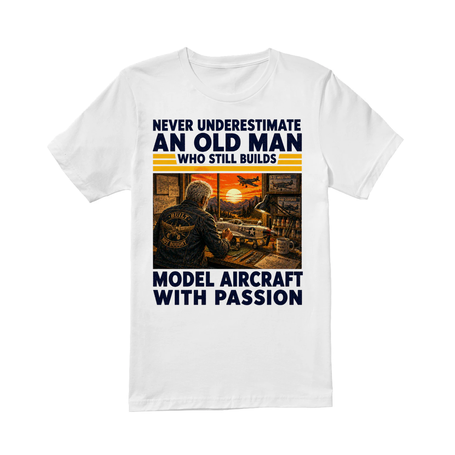 TEU1123 Man Builds Model Aircraft
