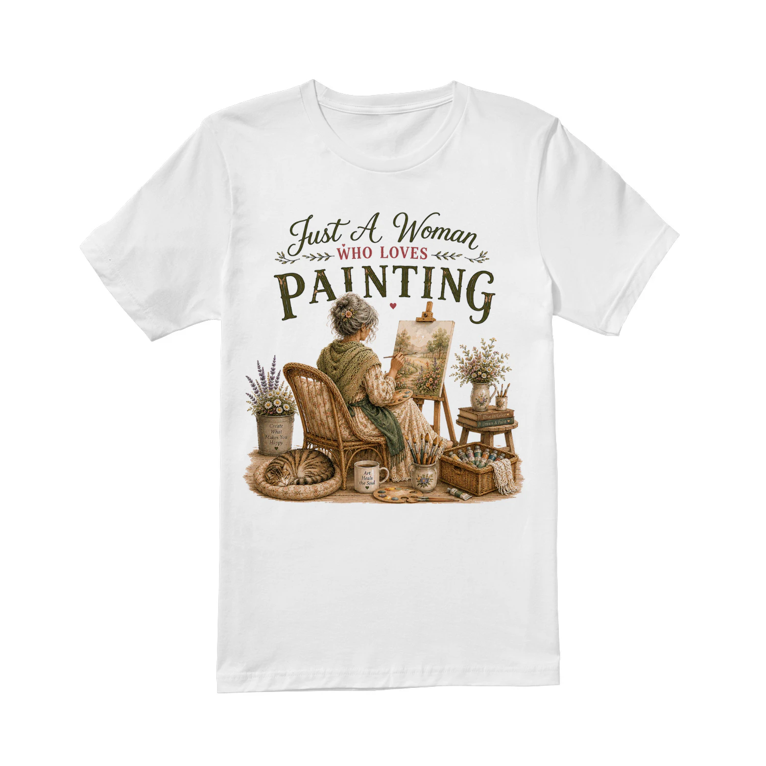 TEU0197 Just A Woman Who Loves Painting