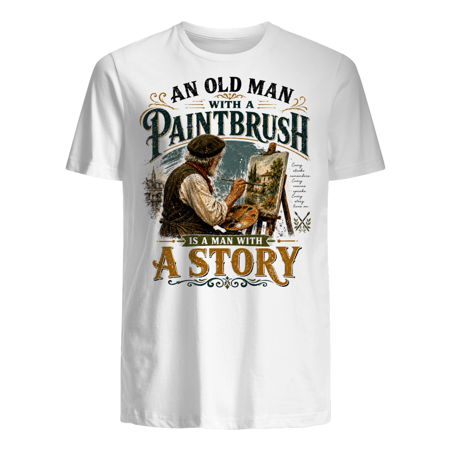 TEU0280 An Old Man Paintbrush Is A Man With A Story