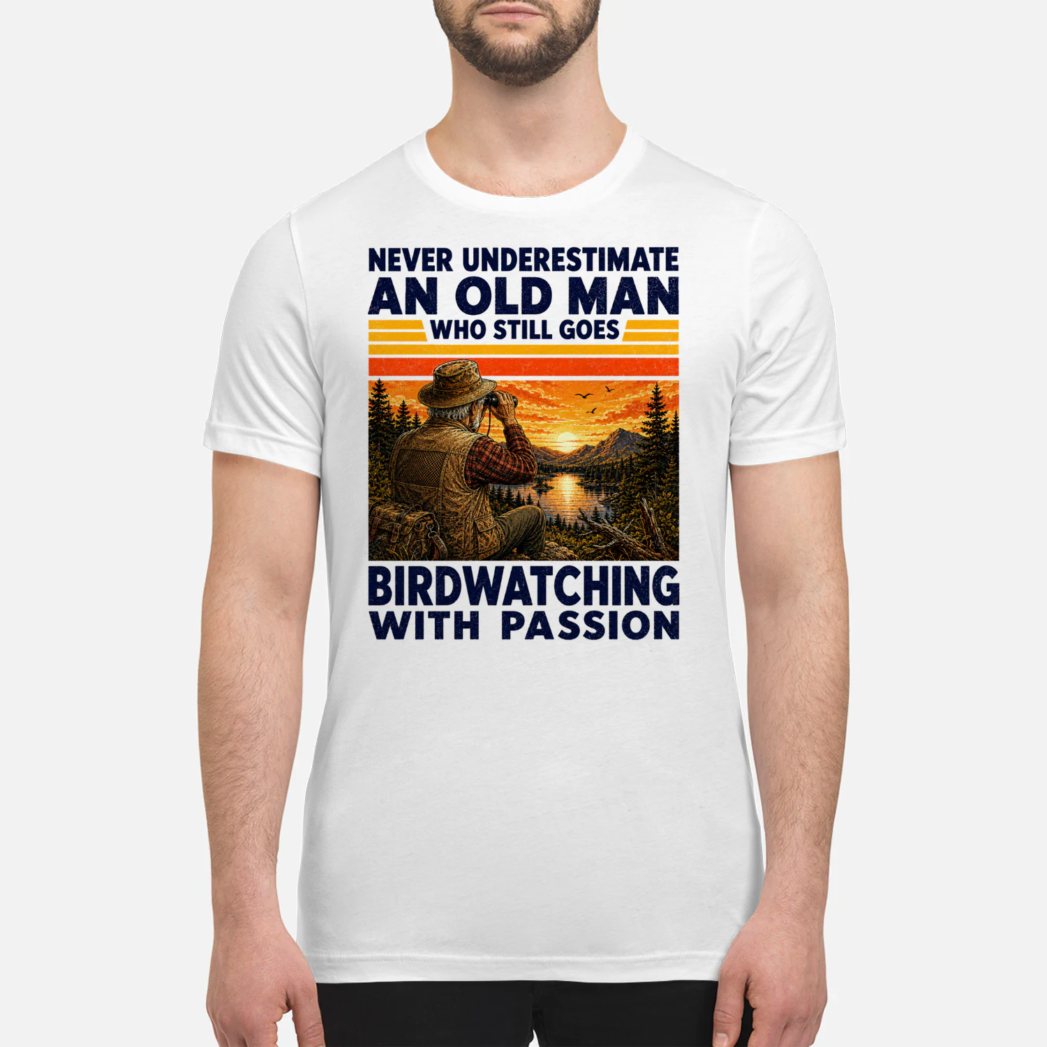 TEU1121 Man Birdwatching