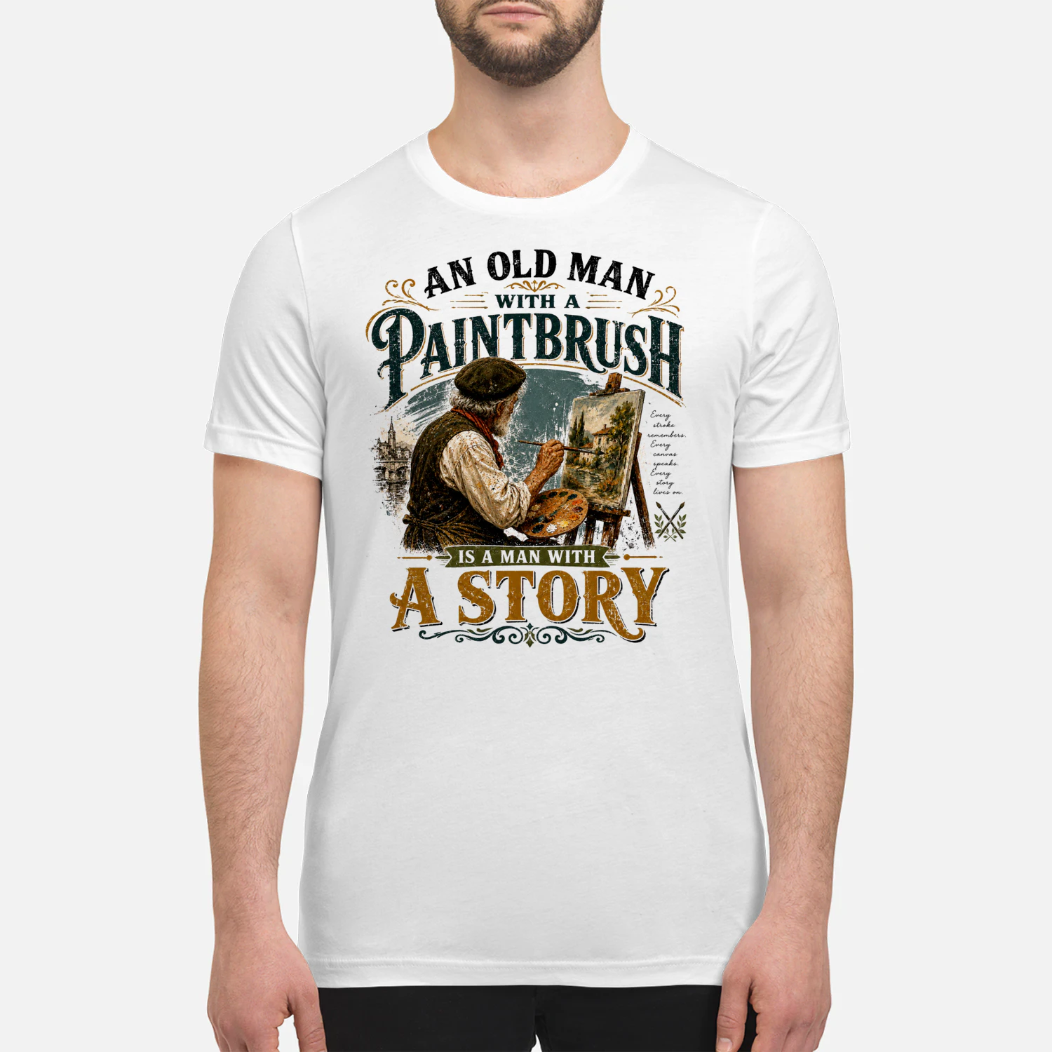 TEU0280 An Old Man Paintbrush Is A Man With A Story
