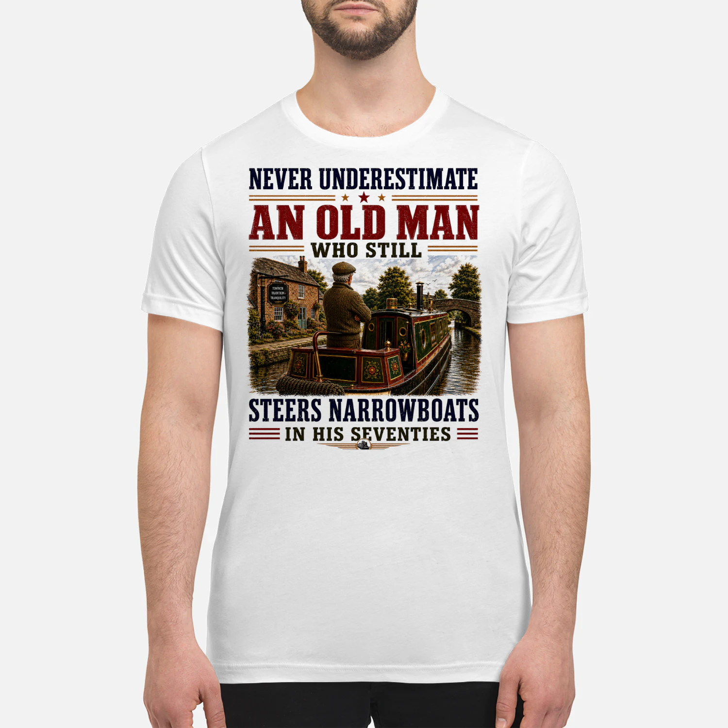 Old Man Steers Narrowboats